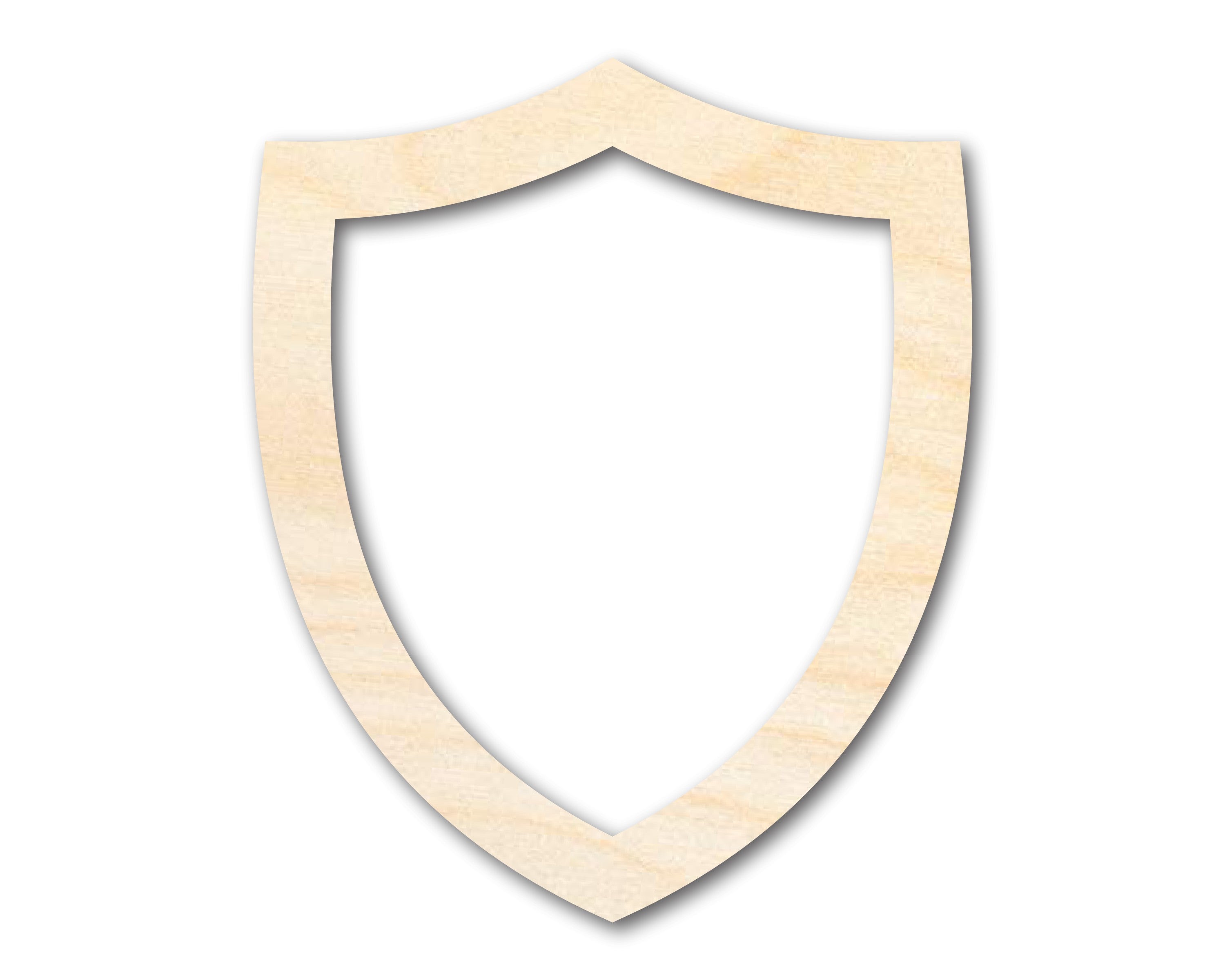 DIY Unfinished Baltic Birch Wood Shield Head Cutout, Sizes up to 46'