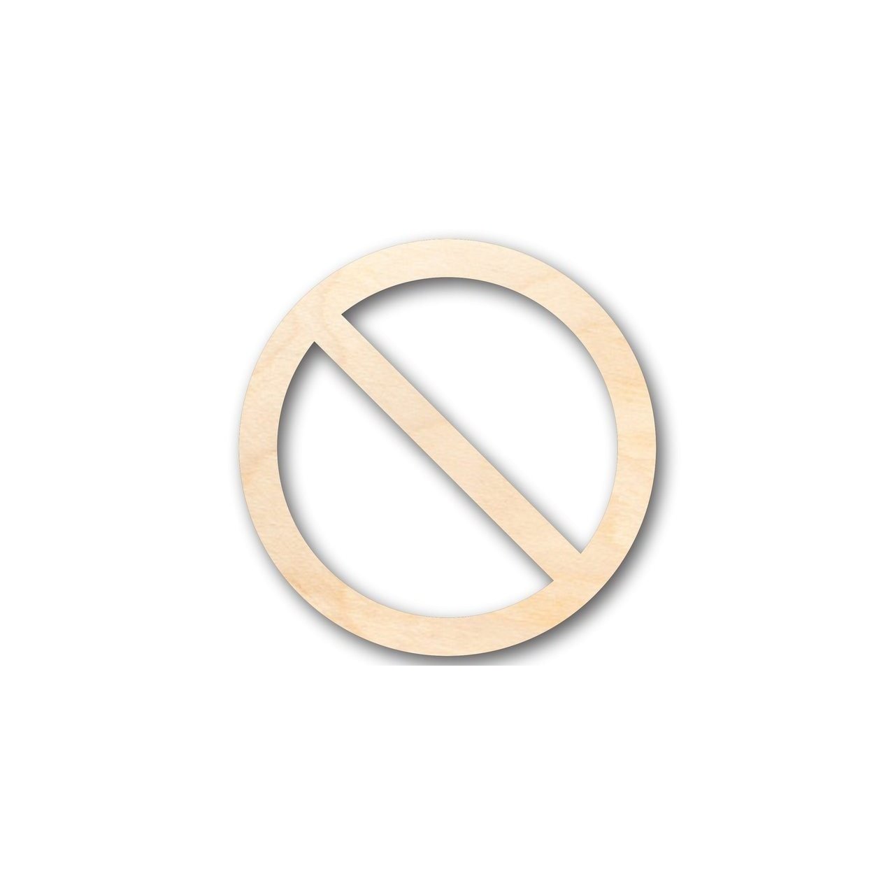 DIY Unfinished Wood NO Sign Symbol - Craft Supplies up to 46 Inches