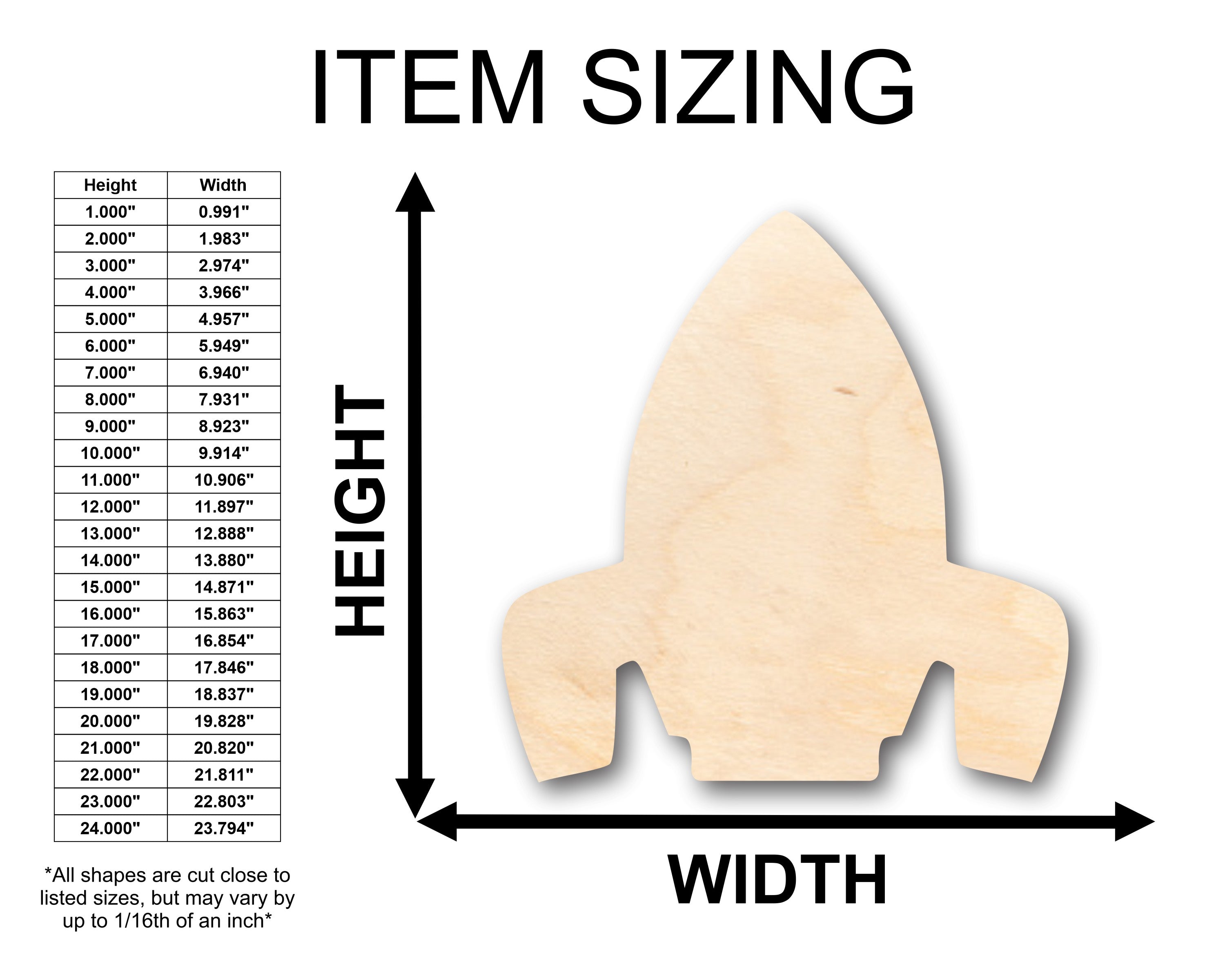 DIY Unfinished Wood Rocket Shapes - Ideal for Crafts up to 46 Pieces