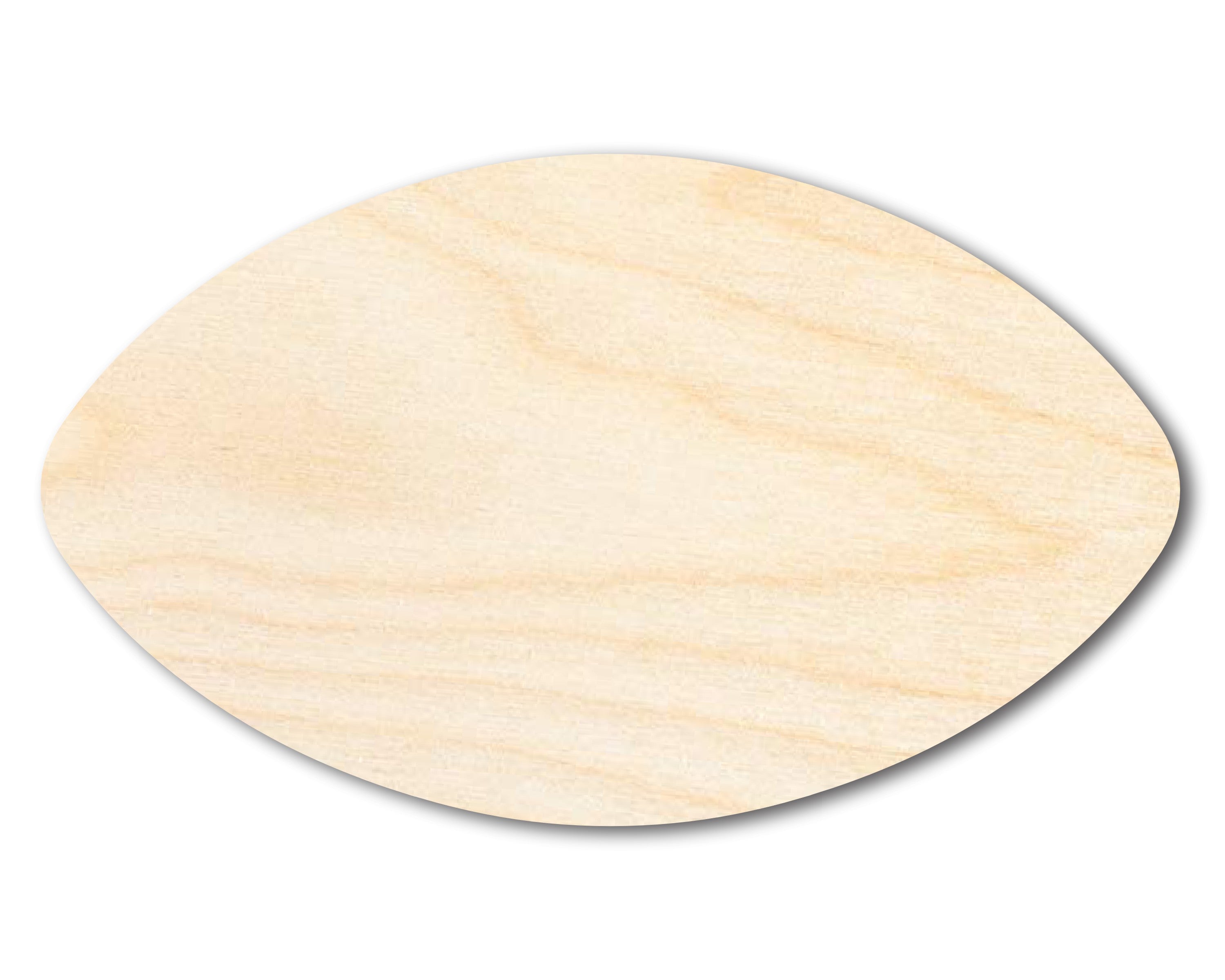 Enhanced Unfinished Wood Football Shape for DIY Craft Projects