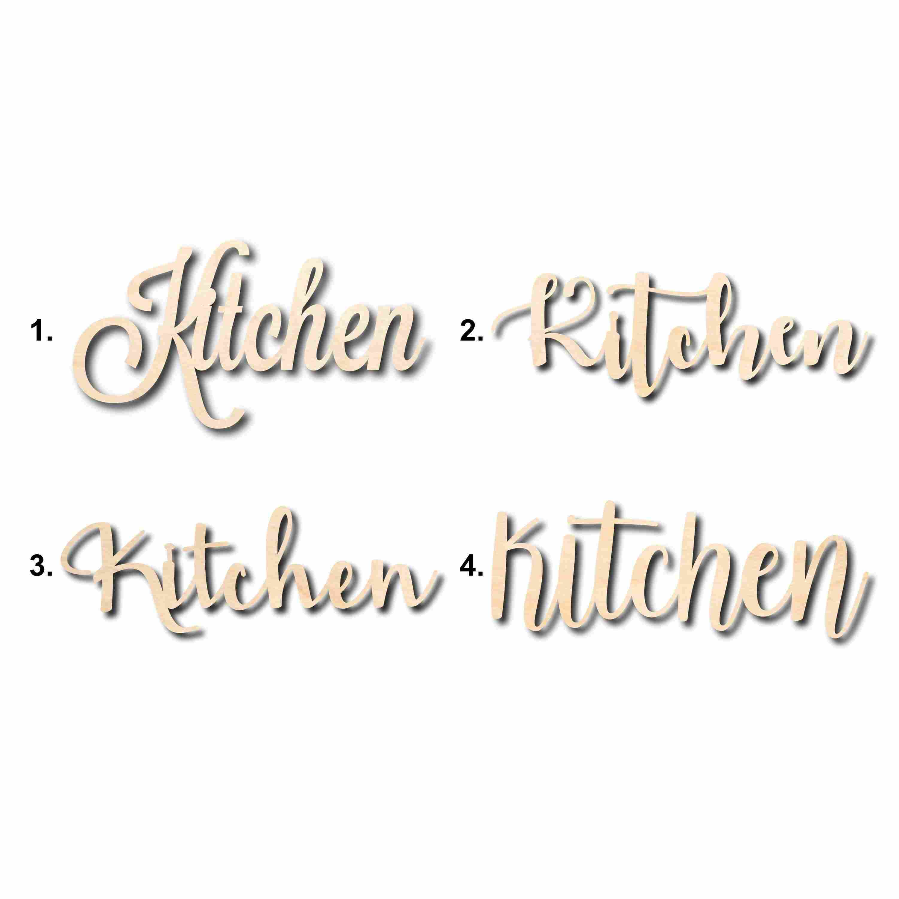 Unfinished Wood Cutout Kitchen Sign for DIY Home Decor Projects