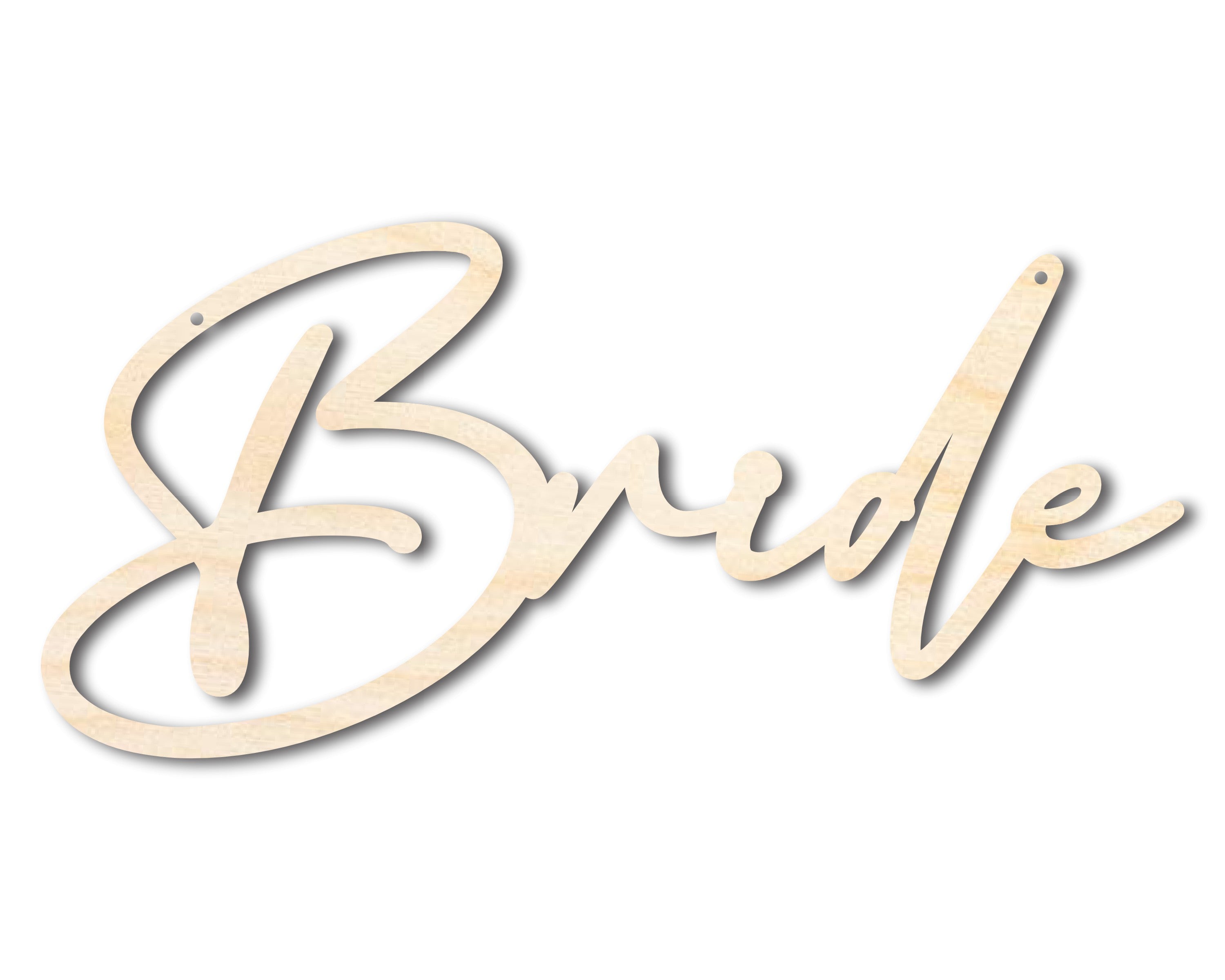 Unfinished Baltic Birch Wood Bride Chair Sign DIY Craft Cutout with Sizes Up to 46 Inches