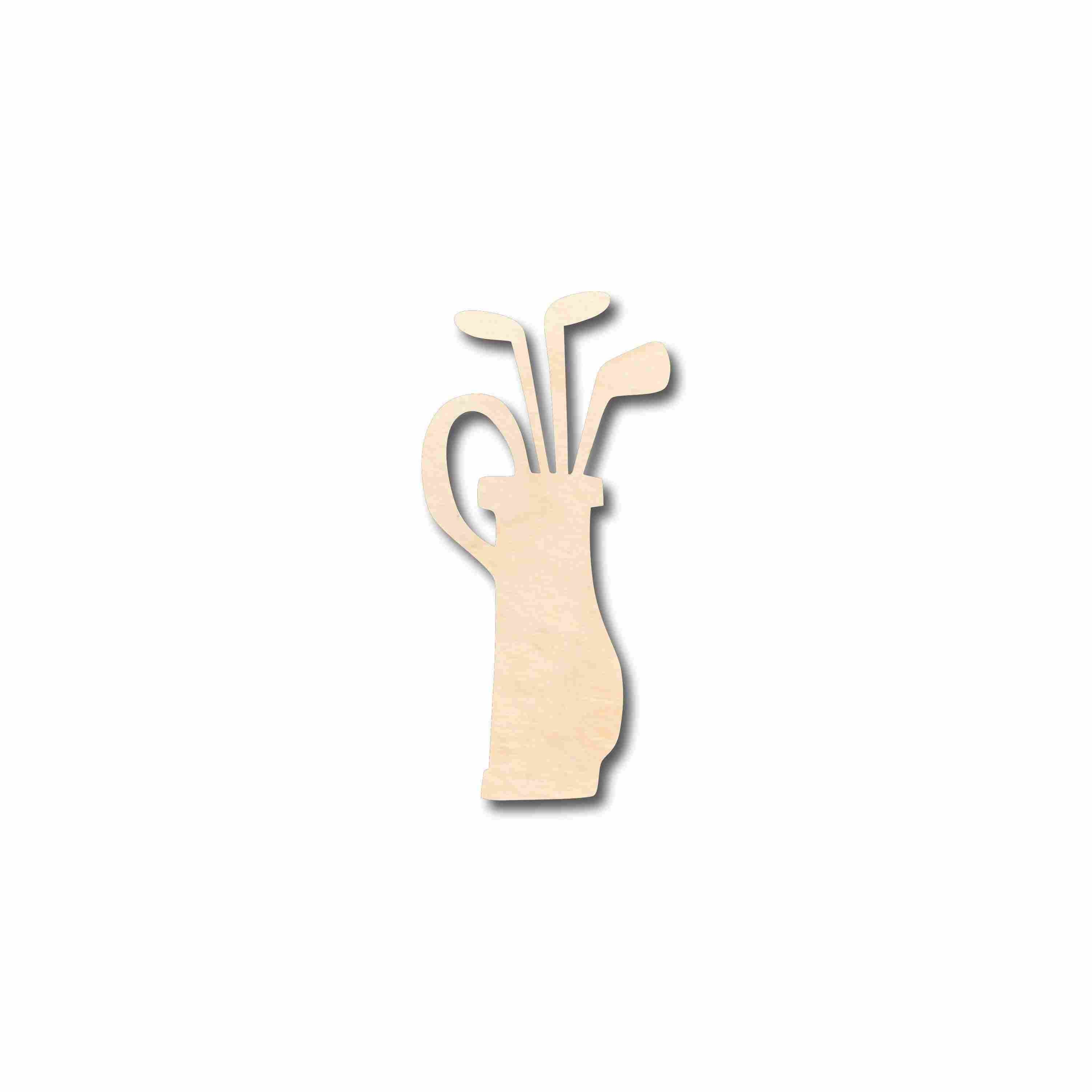DIY Unfinished Wood Golf Bag Silhouette - Up to 46 Pieces for Crafts