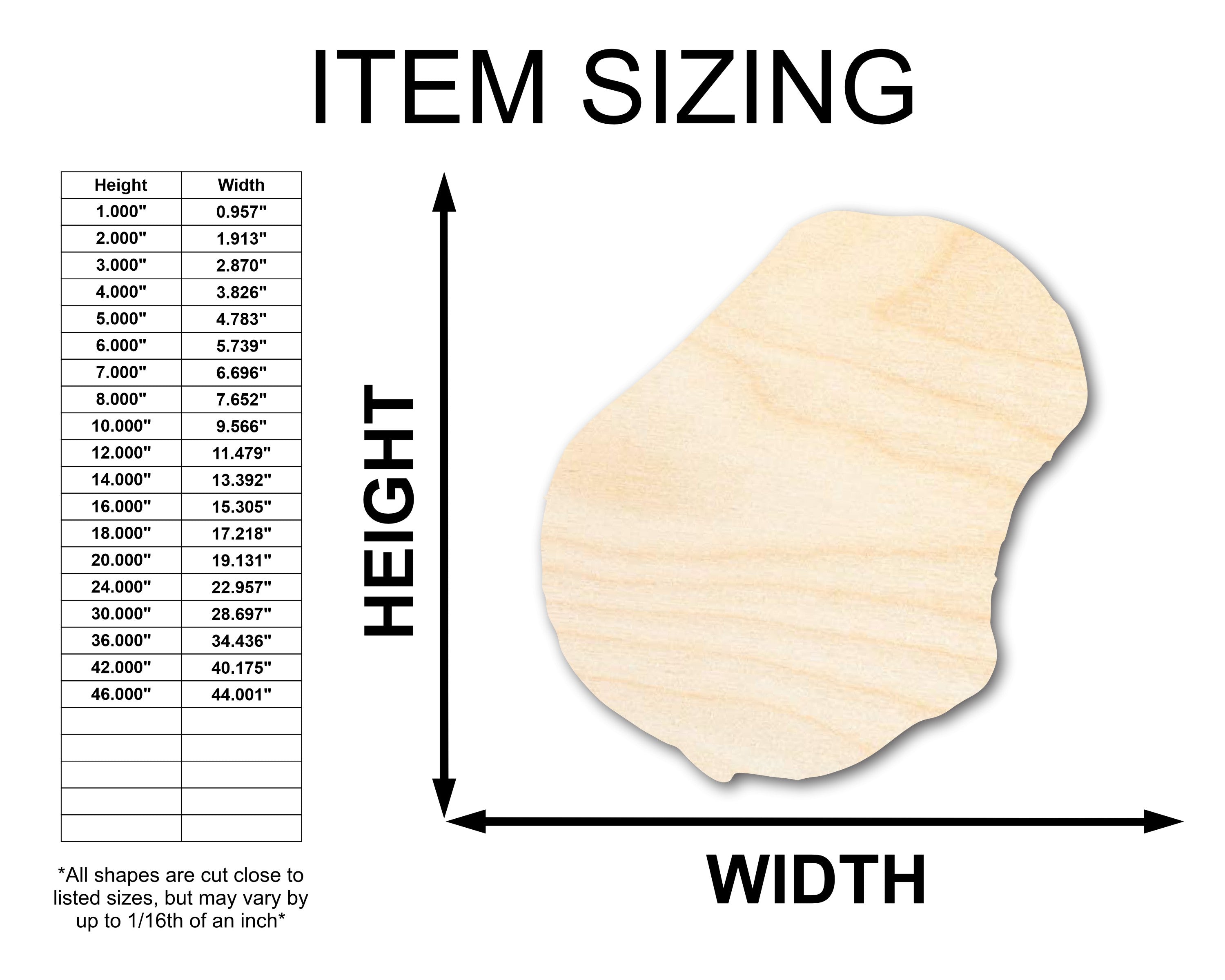 DIY Unfinished Nauru Shape Wood Crafts - Oceania Style, up to 46 Pieces