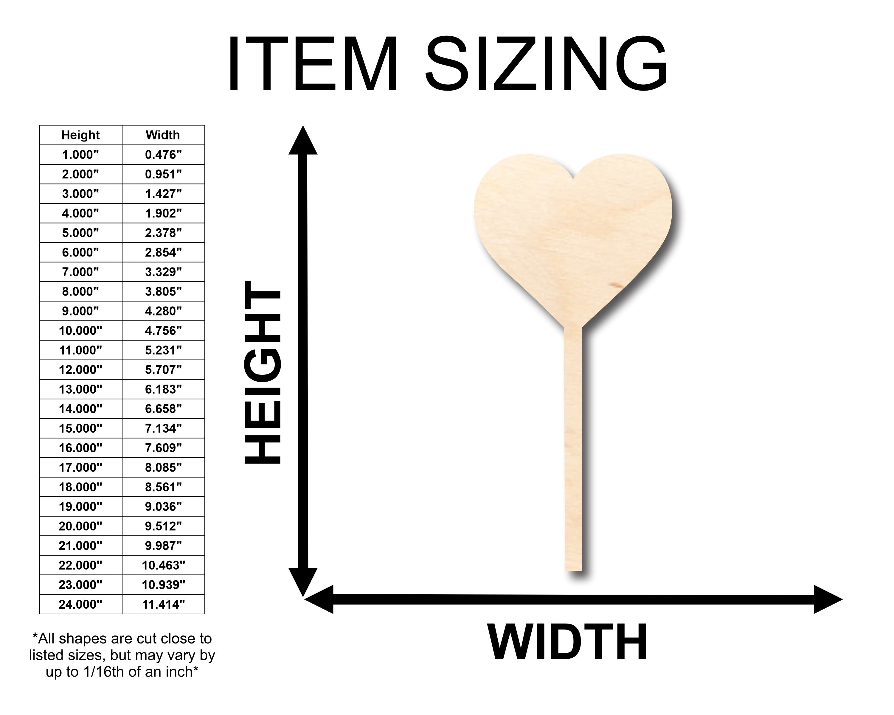 Unfinished DIY Wood Crafts in Heart Stick Lolipop Shape - Up to 46 Pieces for Creative Projects