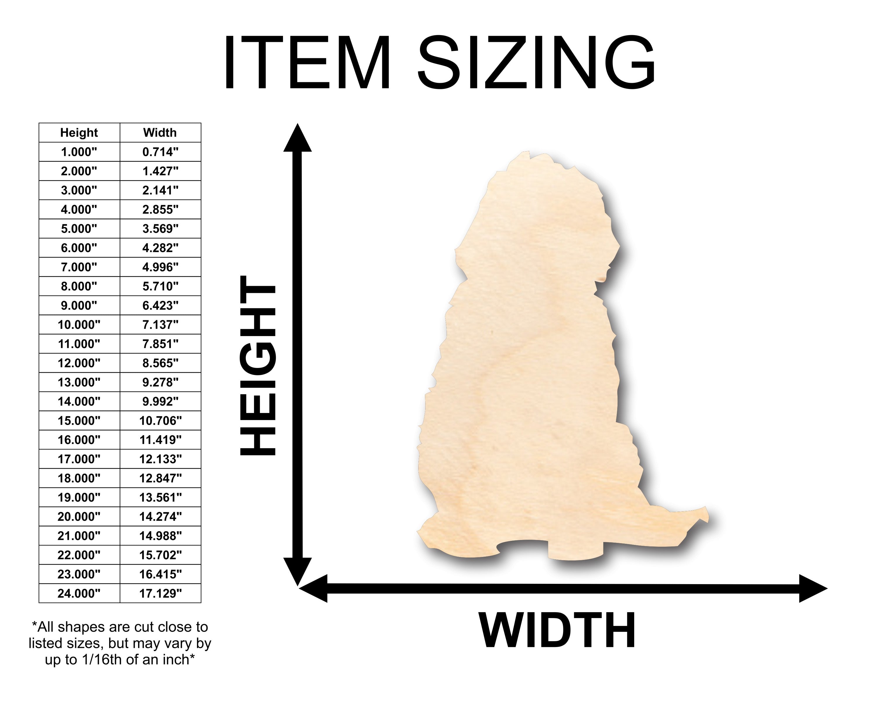 Unfinished Golden Doodle Dog Shape Wood Craft - Ideal for Up to 46 DIY Projects