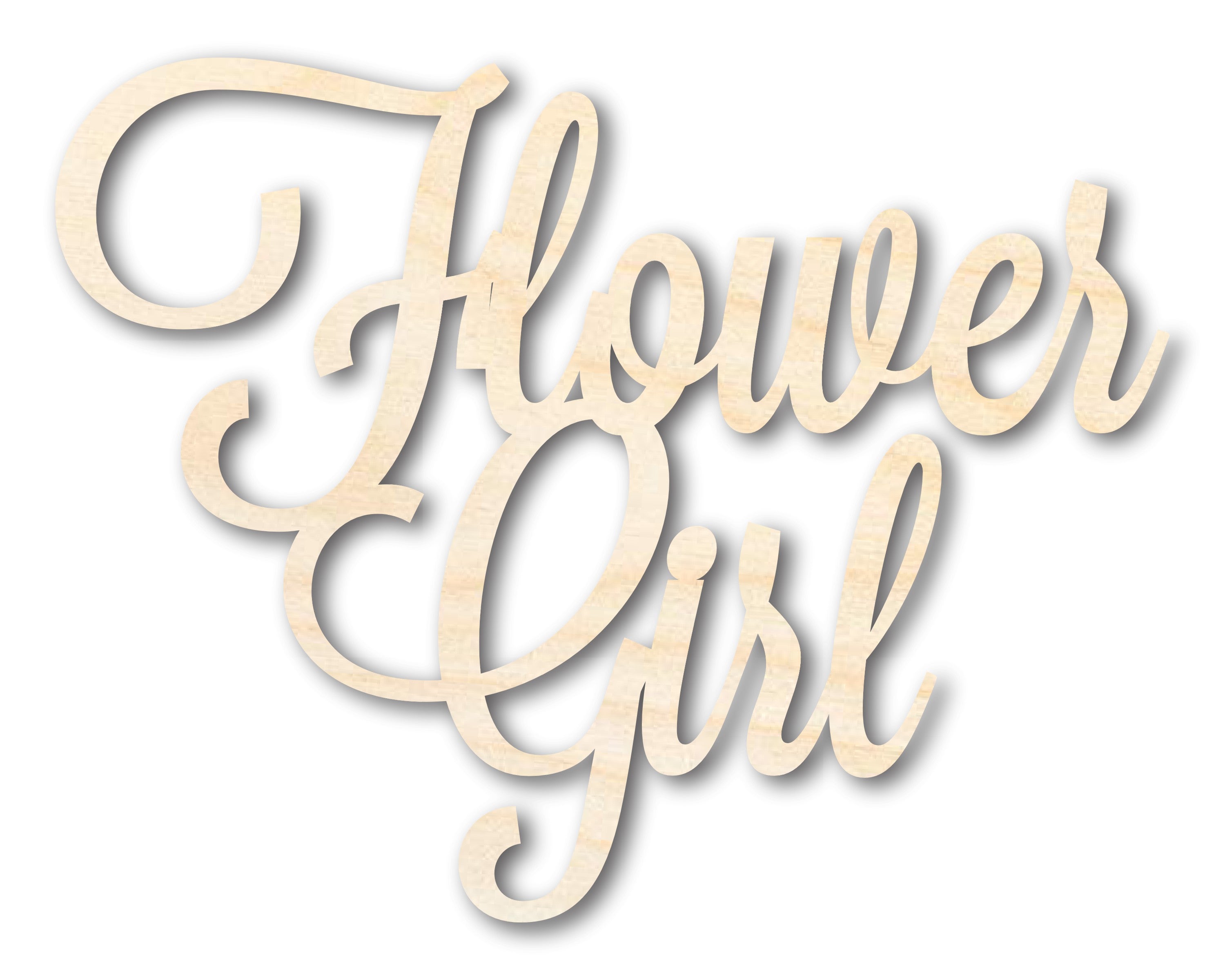 Unfinished Baltic Birch Wood Flower Girl Shape Craft - Sizes Up to 36 Inches