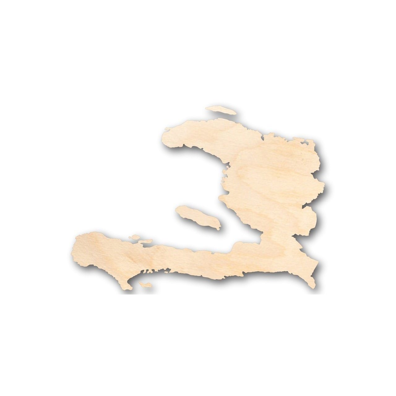 DIY Unfinished Wood Haiti Shape Craft Pieces up to 46 Inches