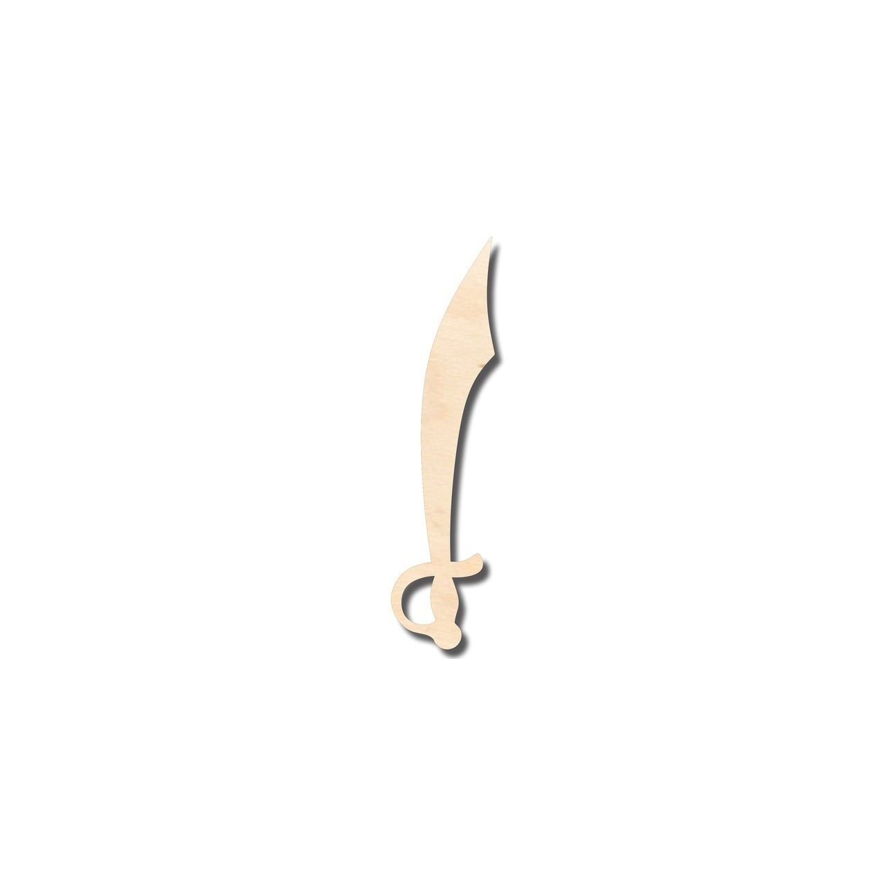 Unfinished Wood Cutlass Shape for Pirate Crafts - Ideal for Up to 46 DIY Projects