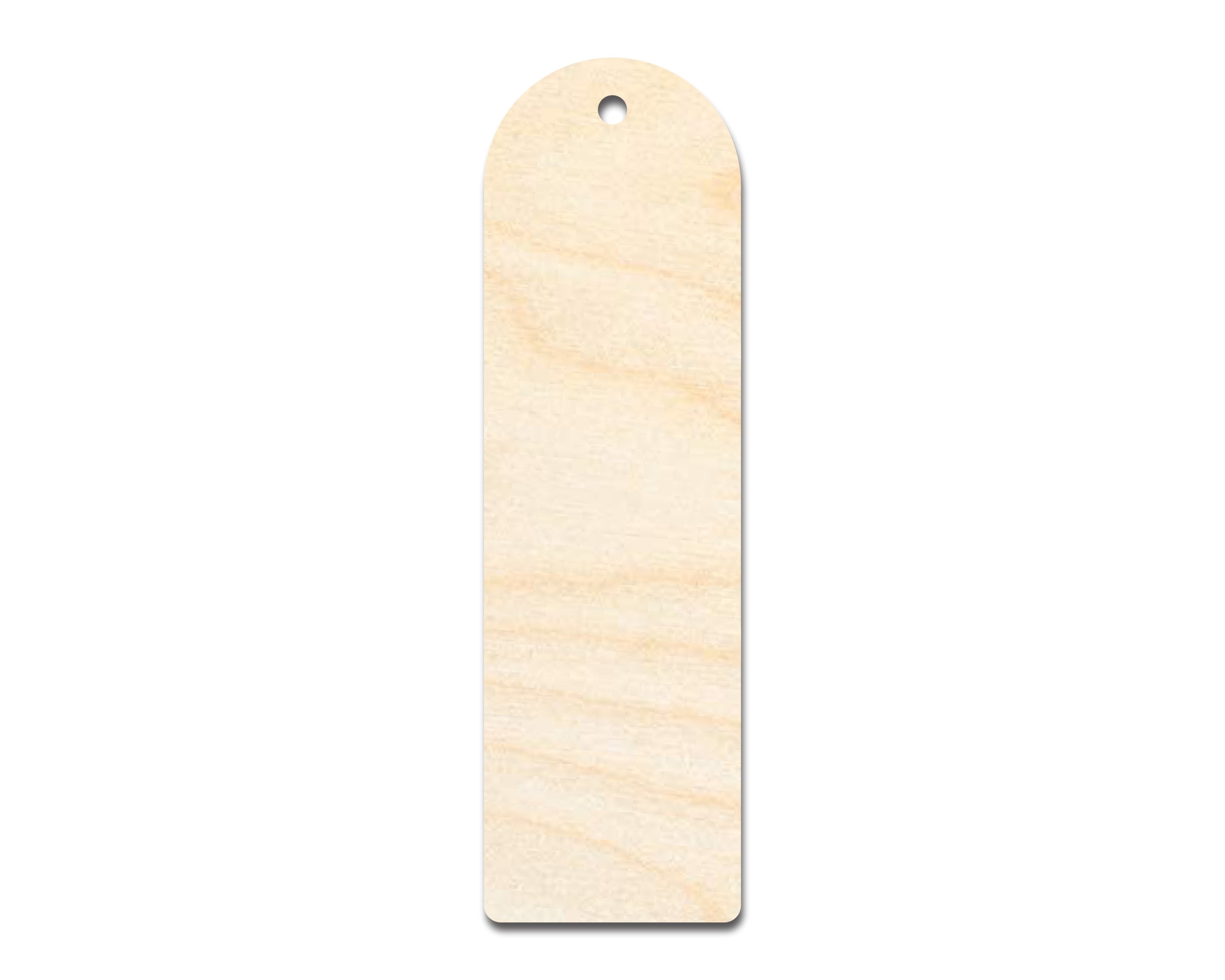DIY Unfinished Rounded Wood Bookmark Cutouts | Up to 12 Pieces for Crafting