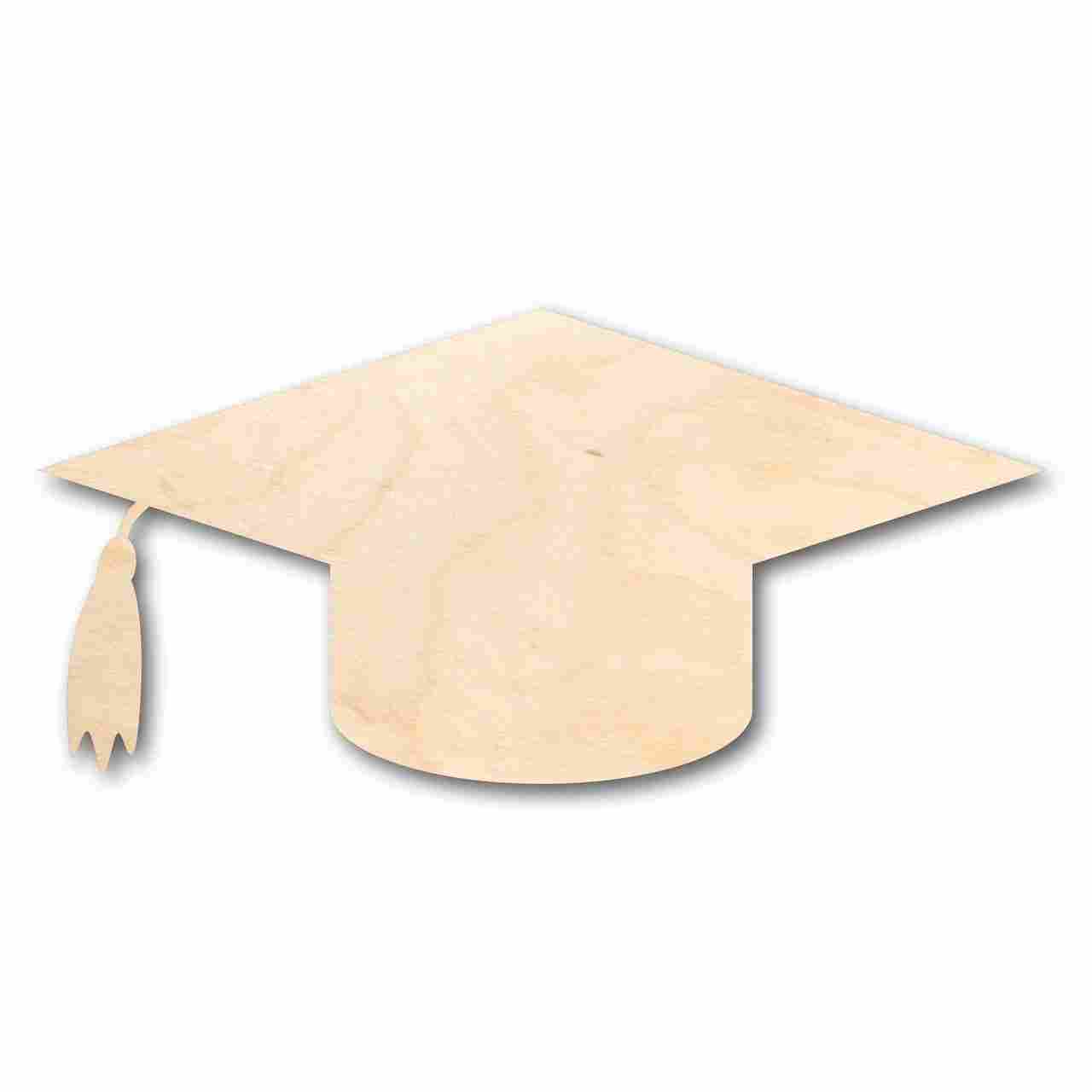 Unfinished Baltic Birch Plywood Graduation Cap Shapes for Crafting - Ideal for Up to 46 DIY Projects