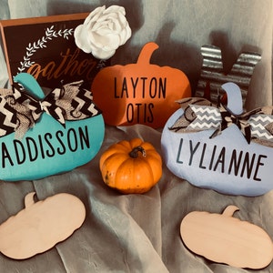 DIY Unfinished Wood Pumpkin Shapes for Fall and Halloween, up to 46