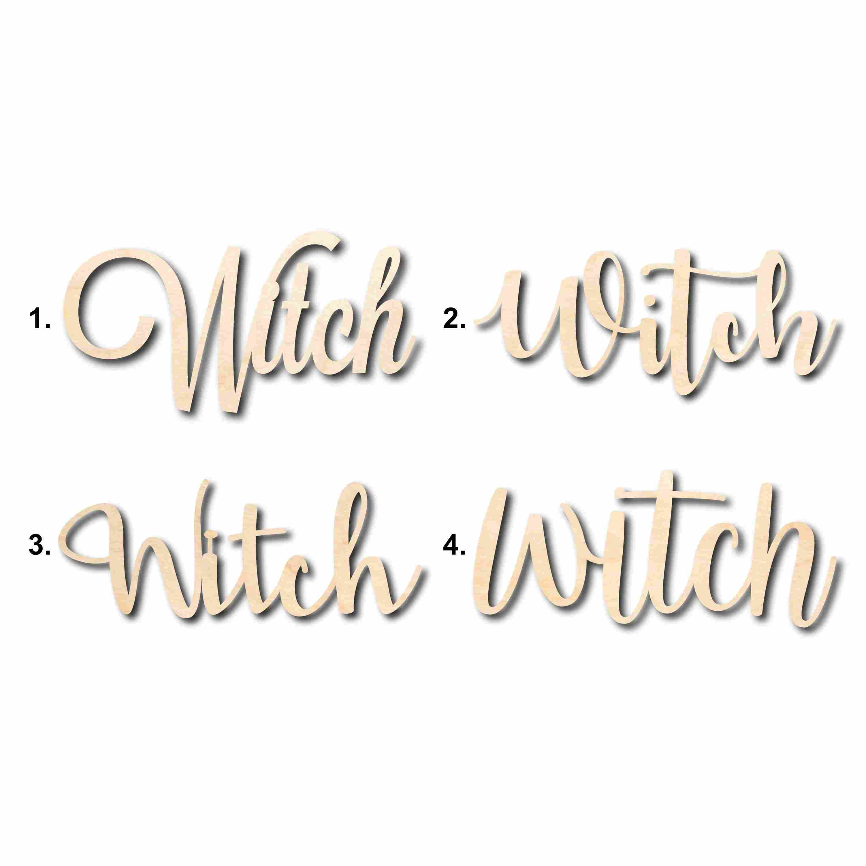 DIY Unfinished Witch Sign Wood Cutout for Home Decor