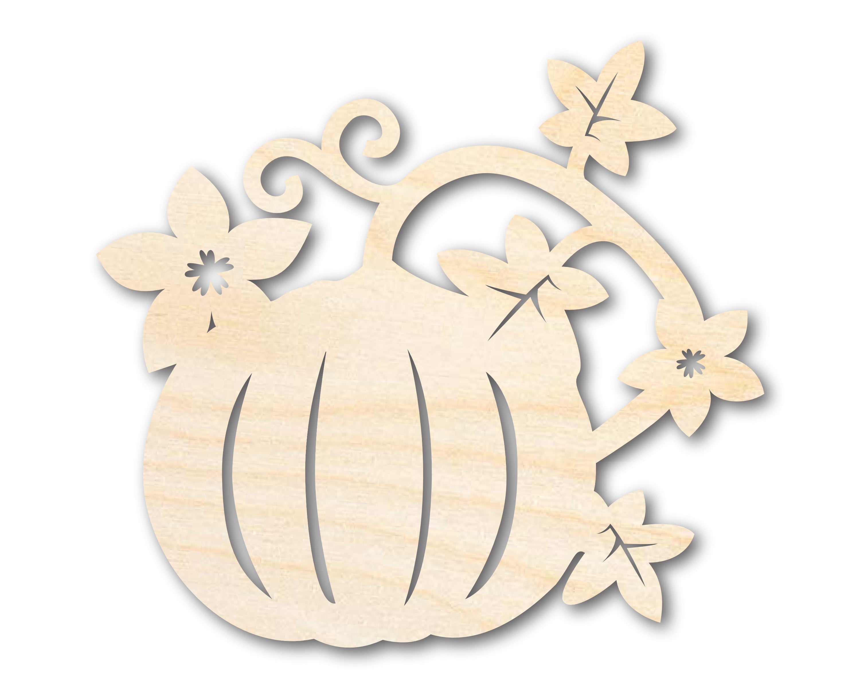 Unfinished Craft Wood in Pumpkin Vines Shape - Suitable for Various Crafts, Up to 46 Inches