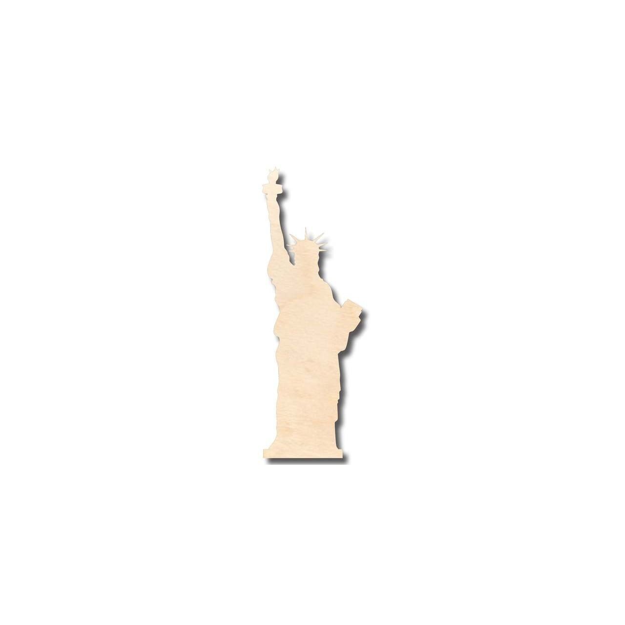 DIY Unfinished Wood Statue of Liberty Craft for New York Enthusiasts - Up to 46 Inches