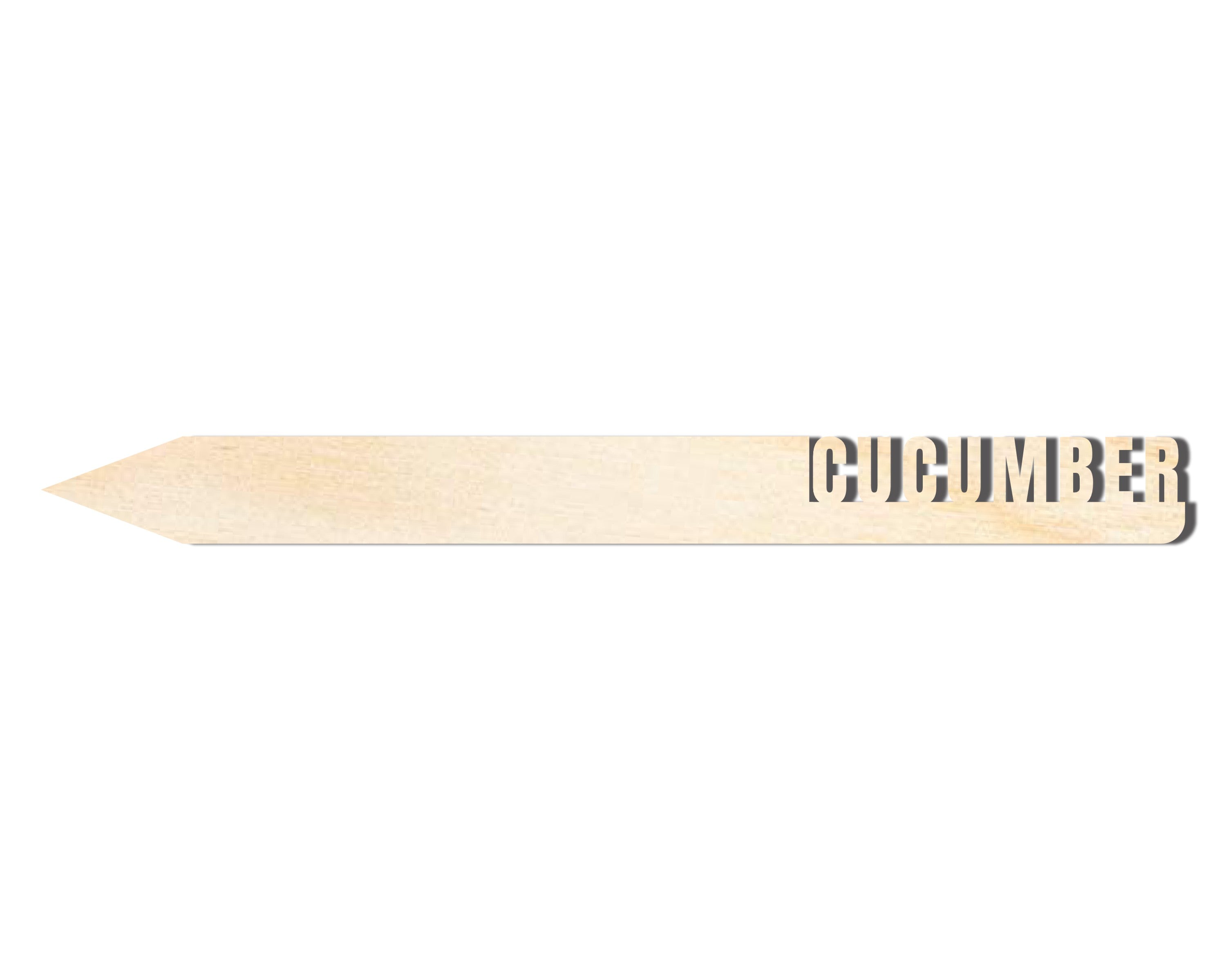 Unfinished DIY Craft Cutout Baltic Birch Wood Cucumber Garden Stake, Up to 24 Inches for Multiple DIY Projects