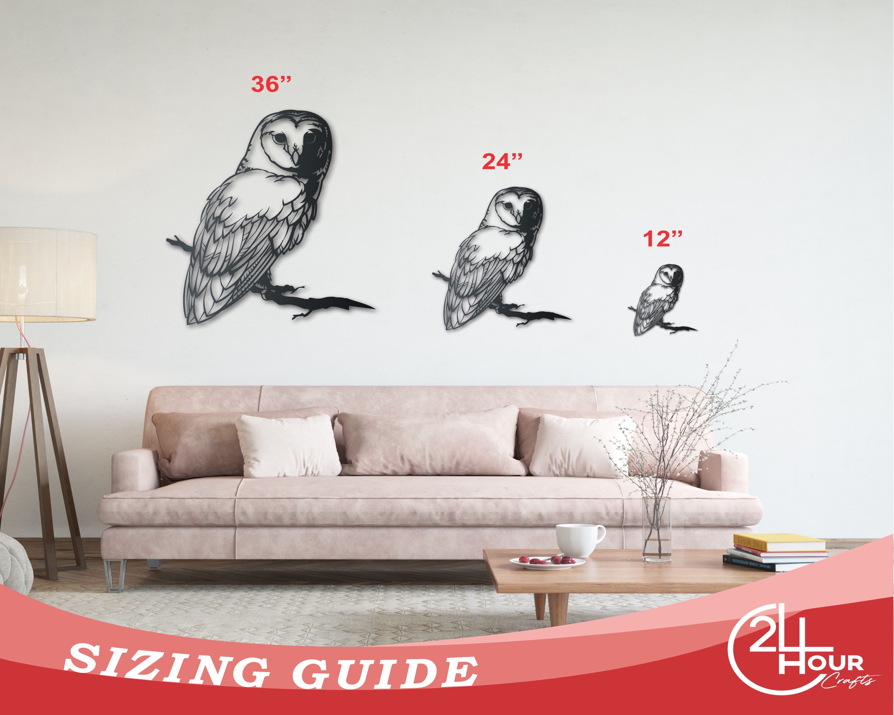 14 - Color Custom Metal Owl Tree Stake Wall Art for Garden Decor