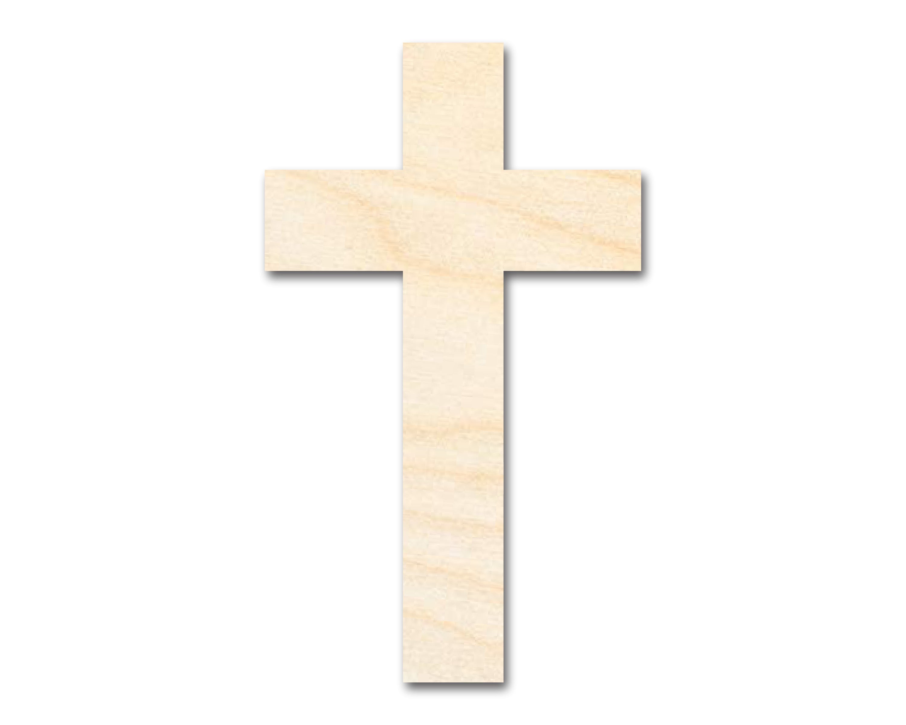 Bigger and Superior Unfinished Wood Tall Cross Shape for DIY Craft Cutouts