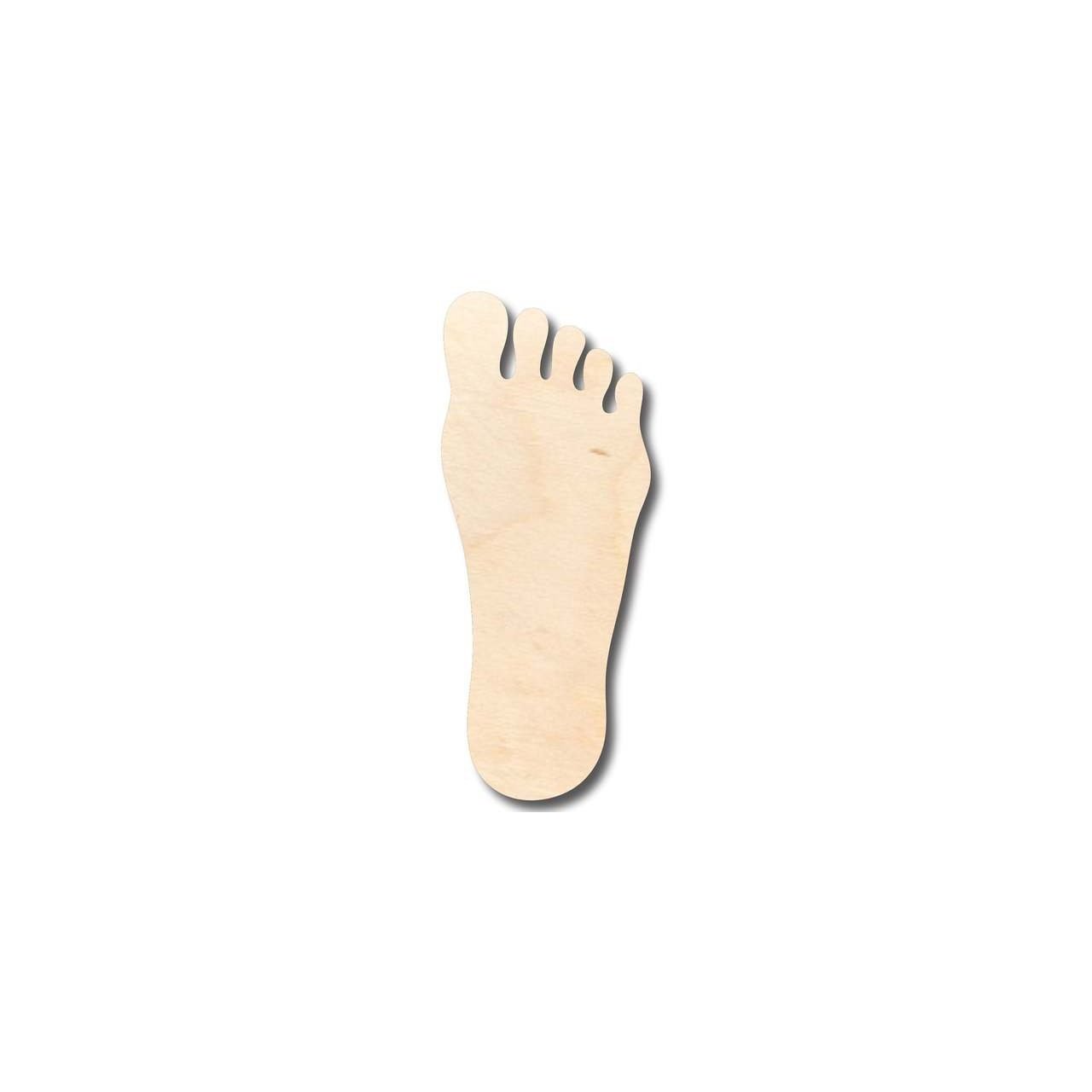 Unfinished Baltic Birch Wood Foot Shapes for DIY Crafts - Sizes Up to 24 Inches