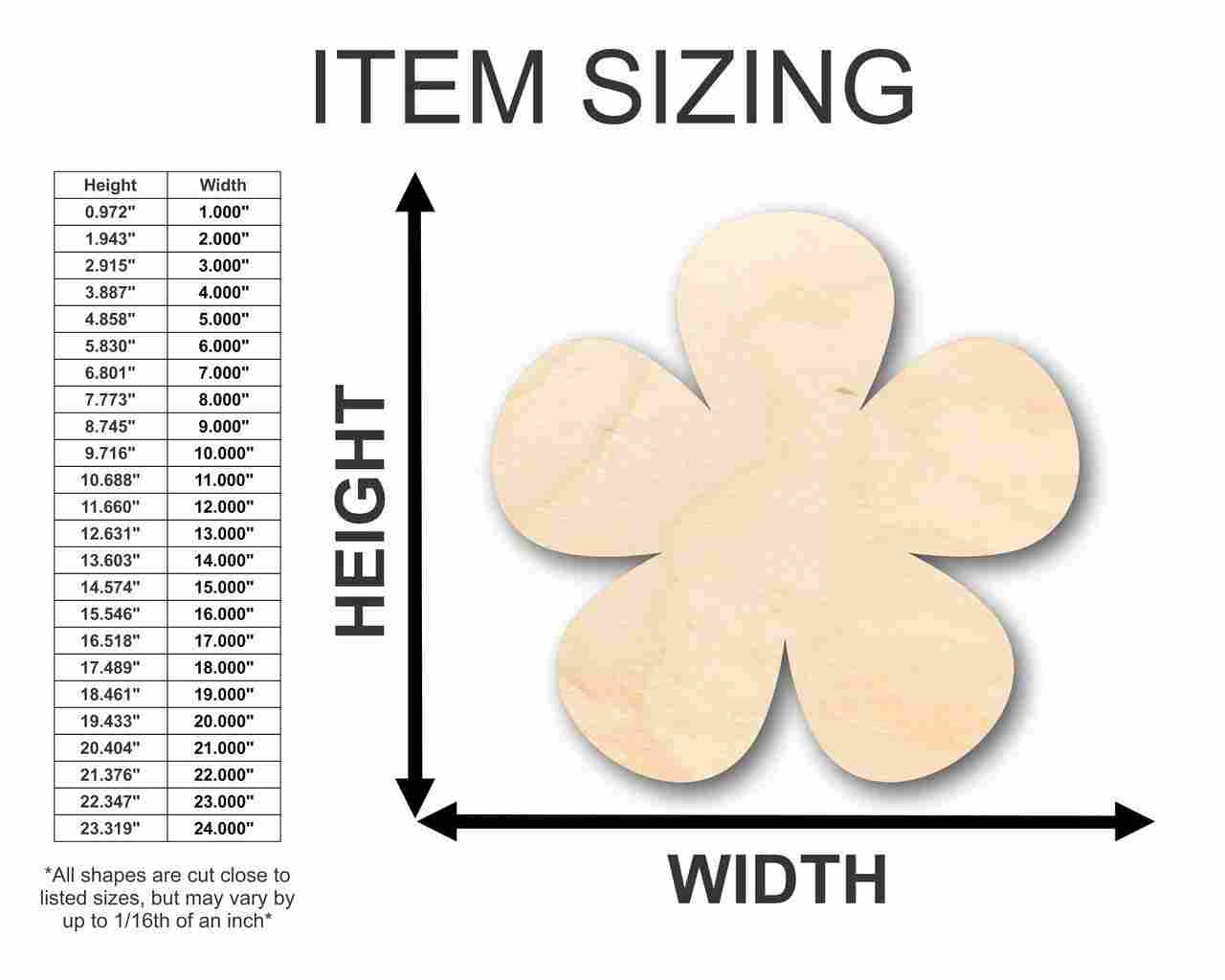 Unfinished Wood Spring - themed Flower - shaped DIY Craft Supplies up to 46 Pieces for Handicrafts