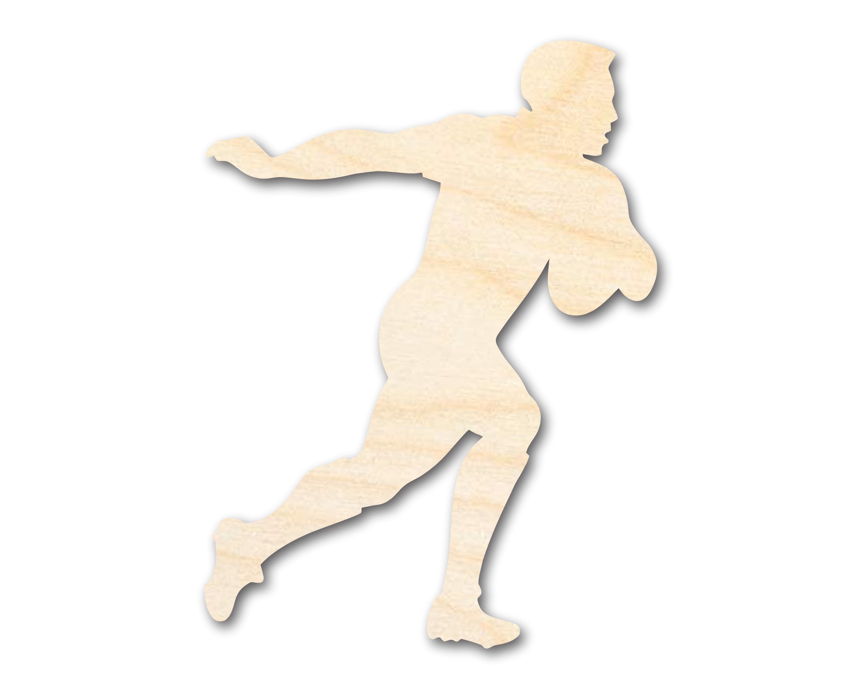Unfinished Baltic Birch Wood Rugby Player Shape DIY Craft Cutout with Options up to 46 Inches for Multiple Crafts