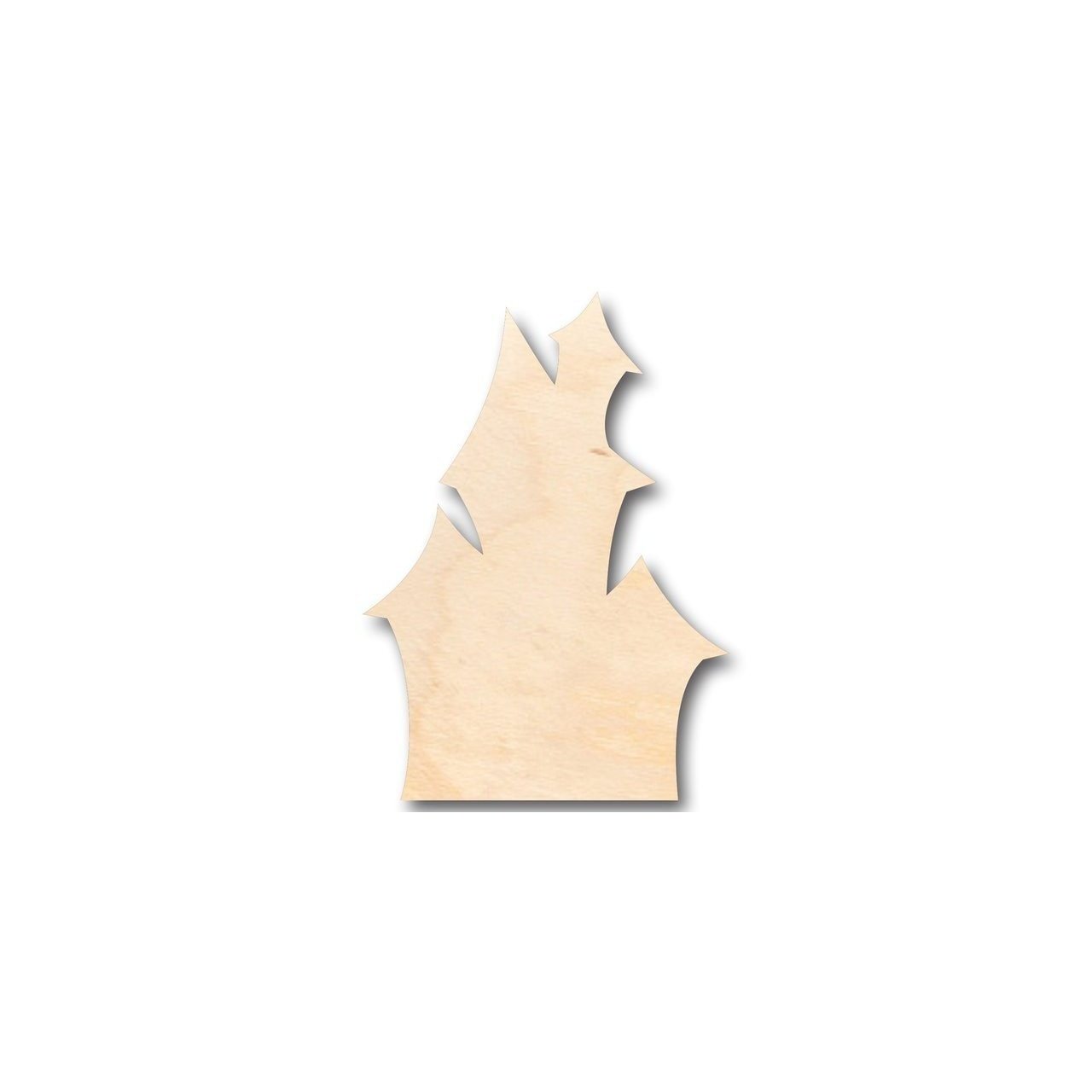 DIY Unfinished Wood Haunted House Shape for Halloween Crafts up to 46
