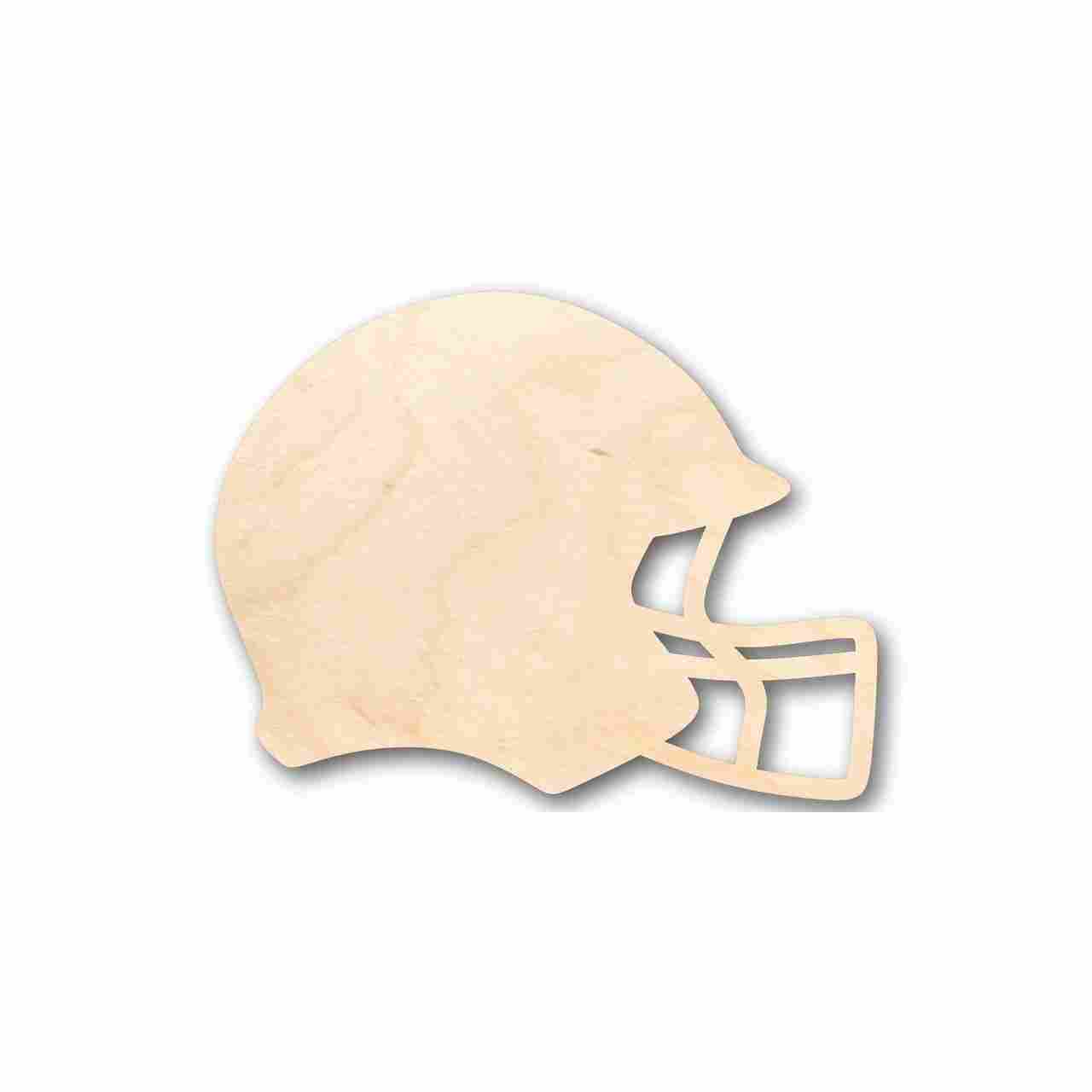 DIY Unfinished NFL - Style Sanded Wood Football Helmet Shape (up to 46)