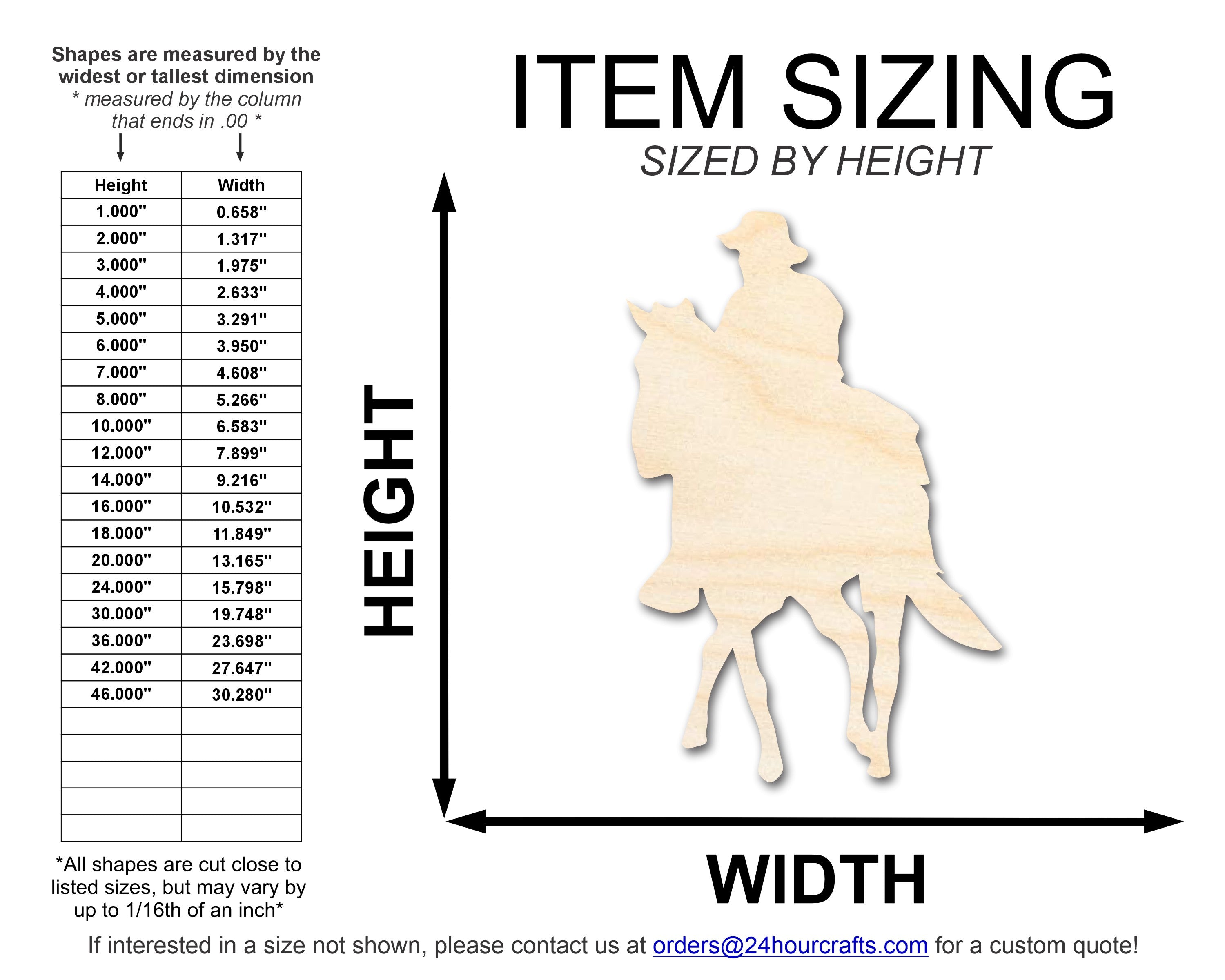 Unfinished DIY Craft Cutout of Wood Soldier Riding Horse Shape with Up to 46 DIY Possibilities
