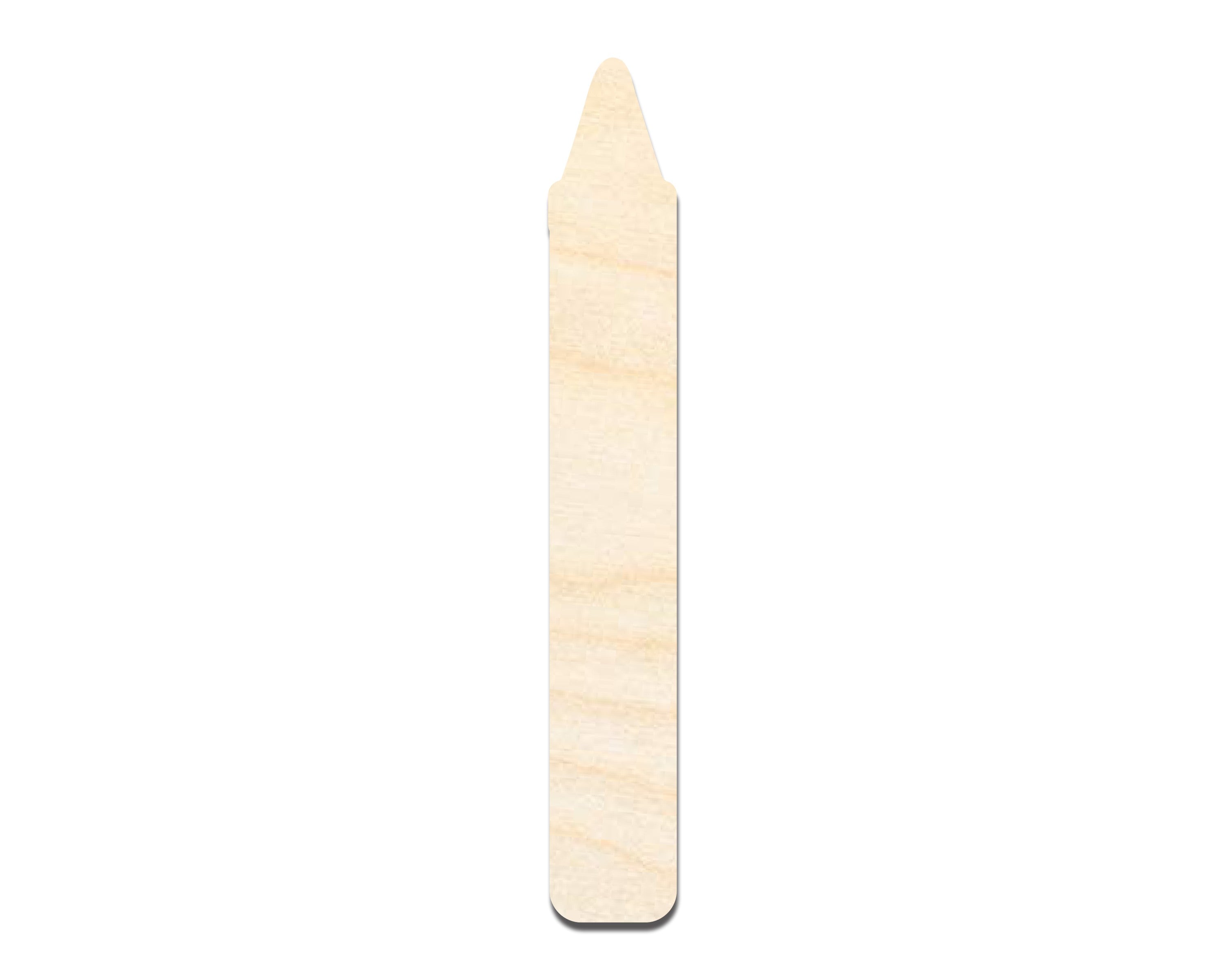 Enhanced Unfinished Wood Crayon - Shaped DIY Craft Cutouts