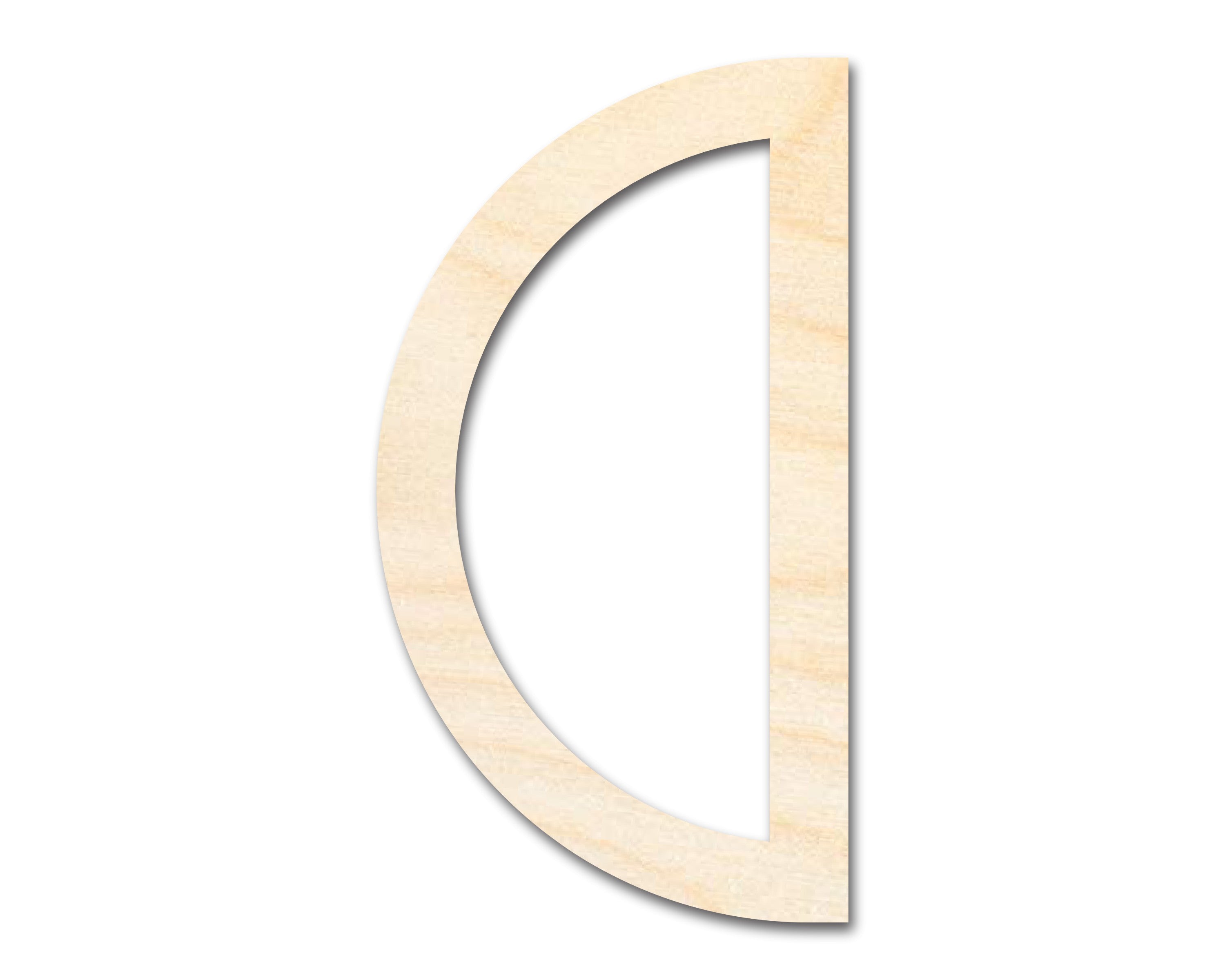 Unfinished Baltic Birch Half - Circle Cutout for Up to 46 DIY Crafts
