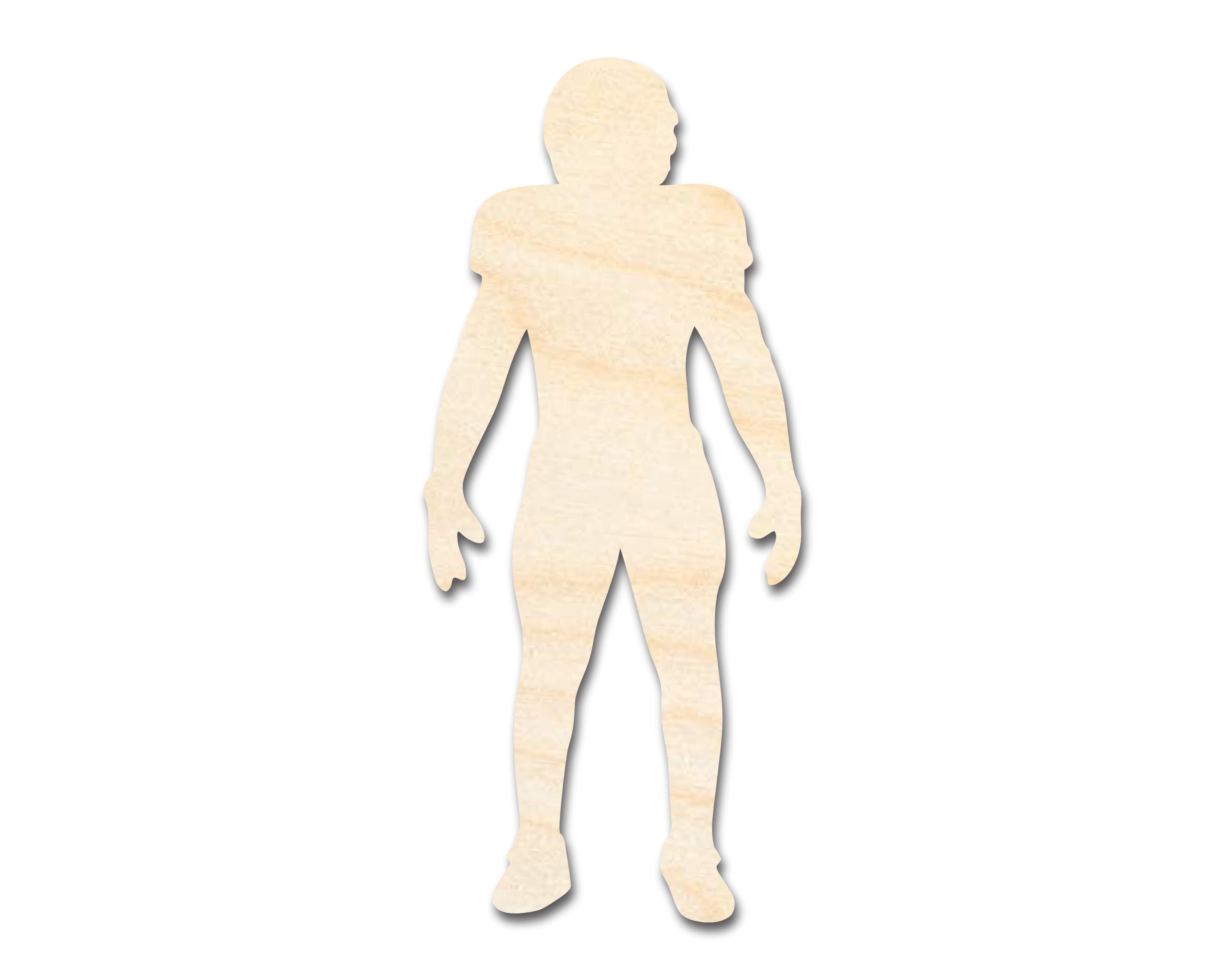 DIY Unfinished Baltic Birch Football Player Silhouette Cutout up to 46 Inches