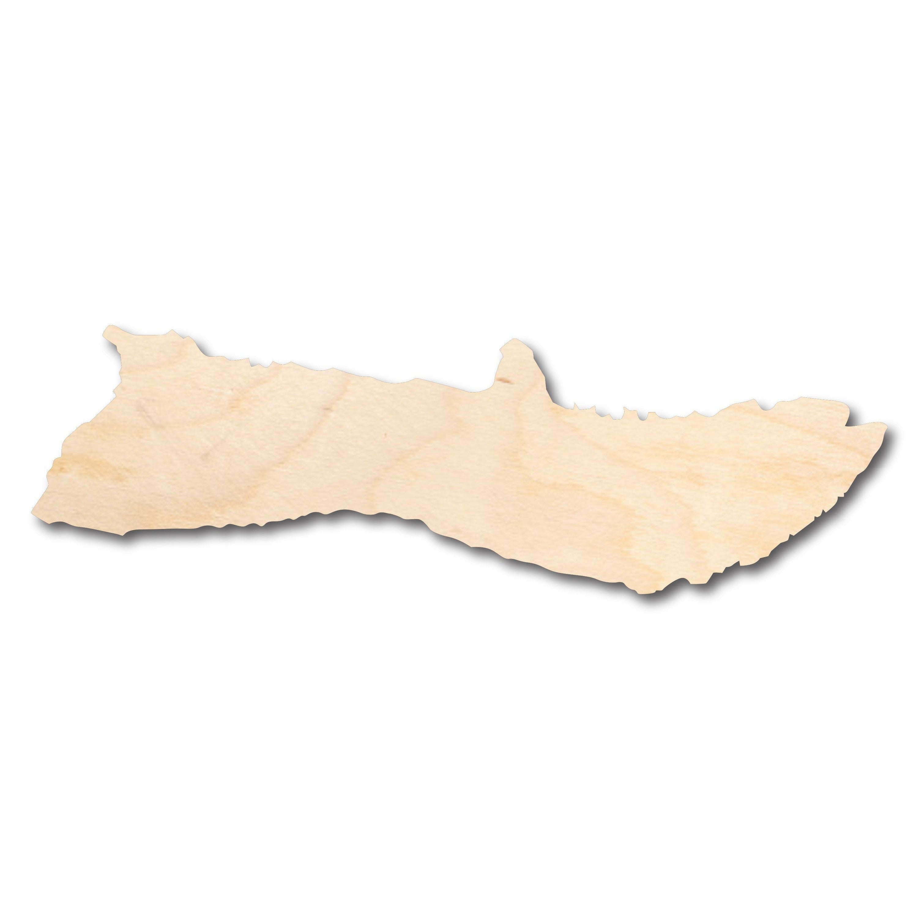 Unfinished DIY Craft Wood in Molokai Hawaiian Island Shape - Up to 46 Pieces for Your Creative Projects