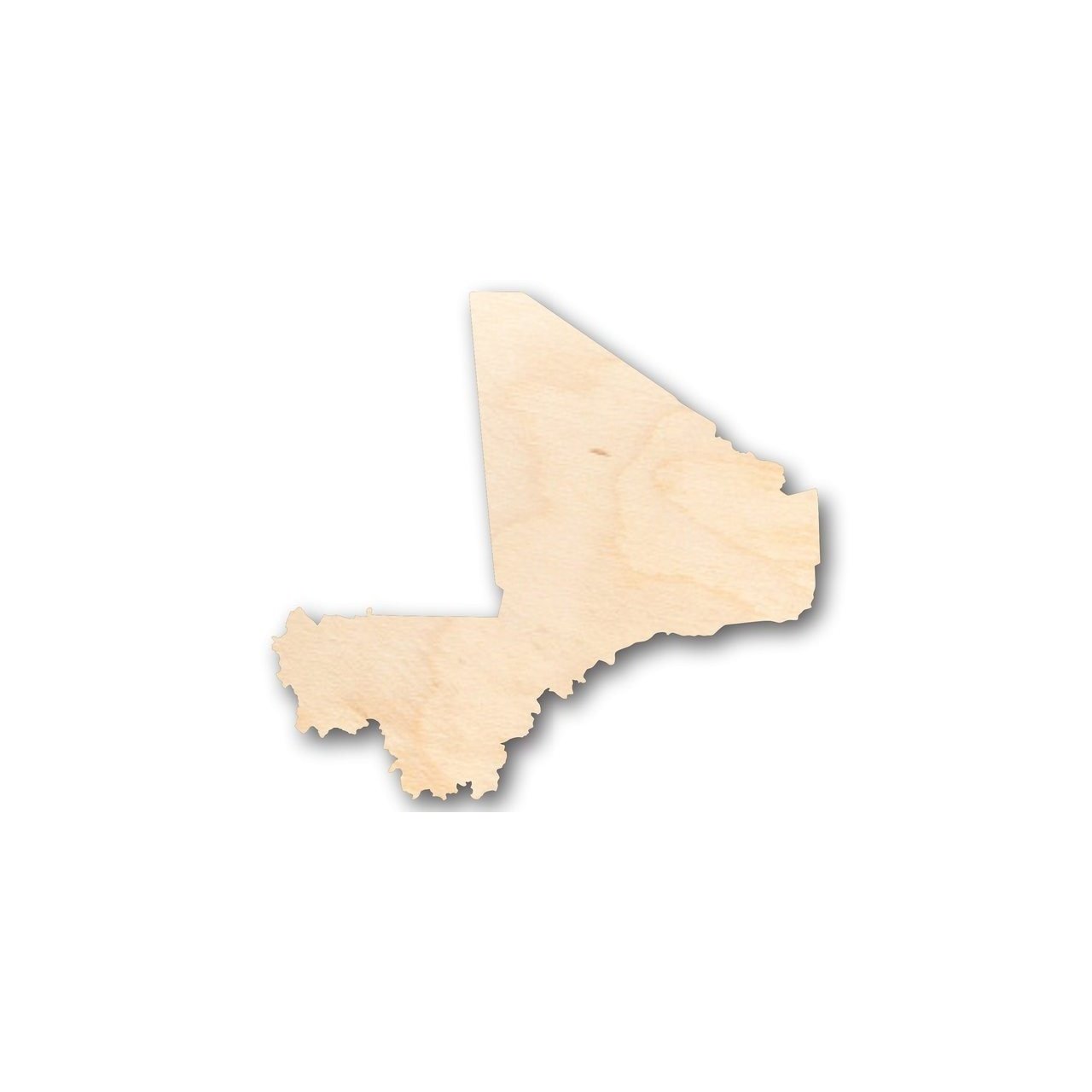 Unfinished Wood Mali - Shaped Country - Style Craft Items Ideal for Up to 46 DIY Projects