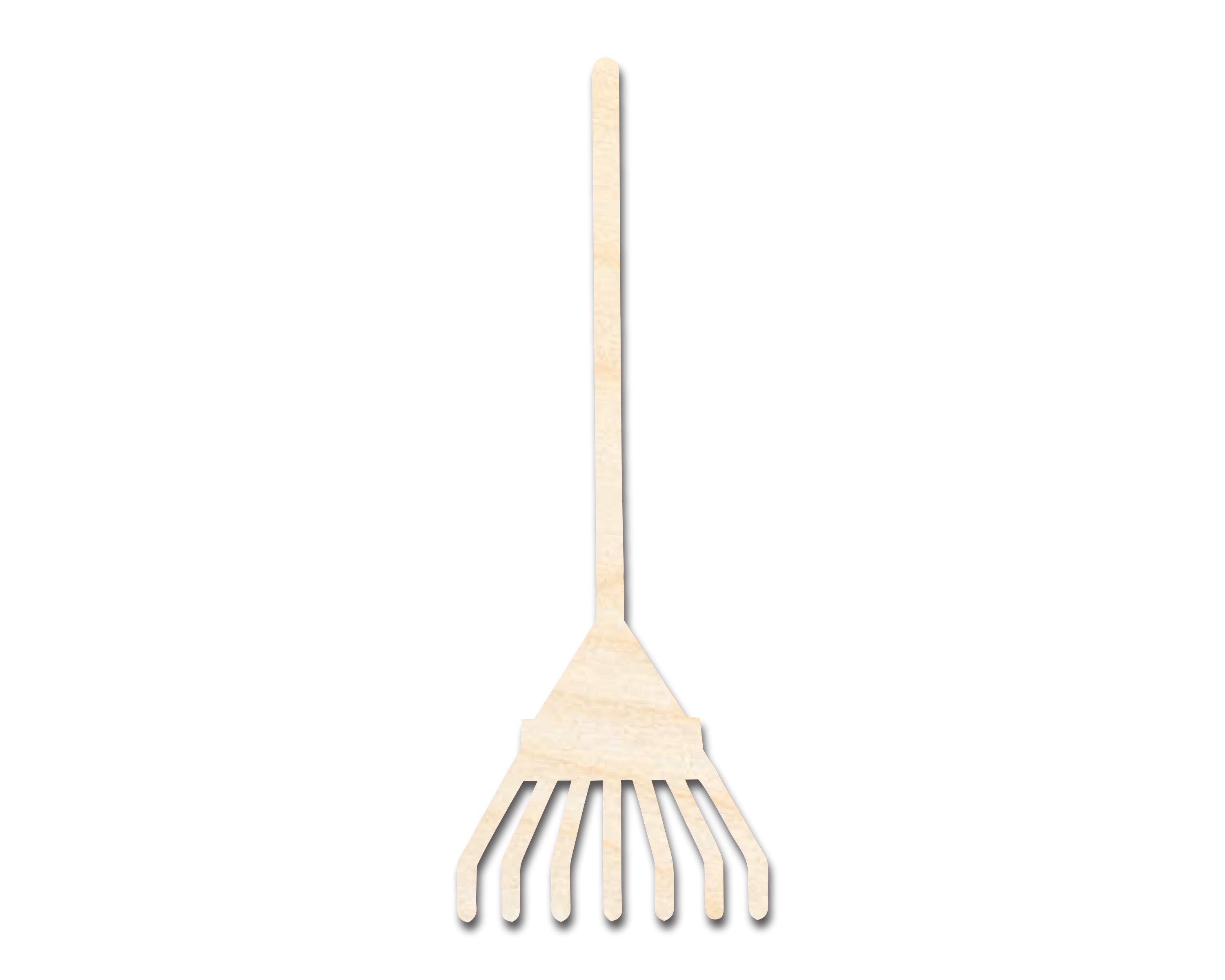 Unfinished Sanded Wood Rake Shape Crafts up to 46 Inches