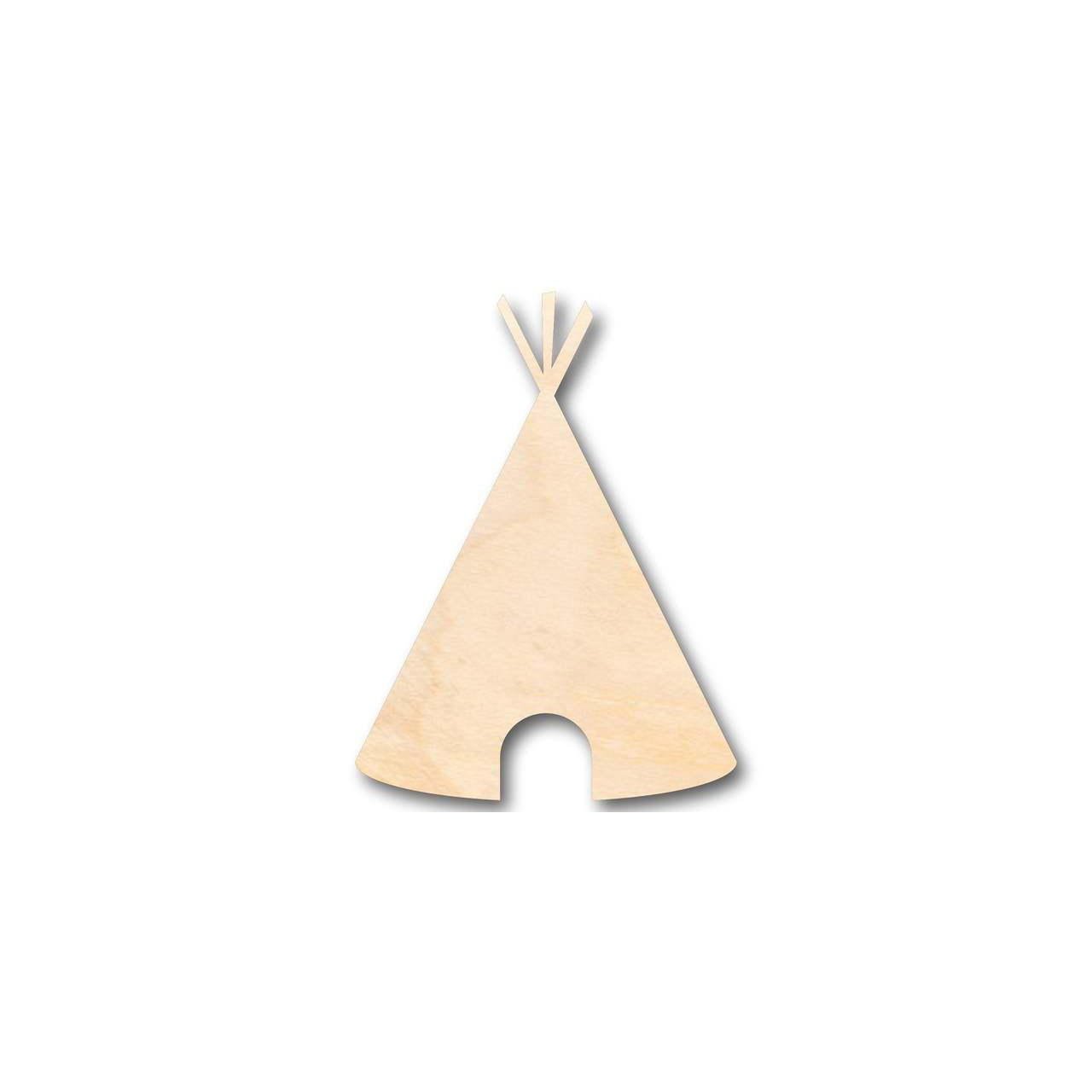 DIY Unfinished Native American Western Wood Teepee Shape up to 46