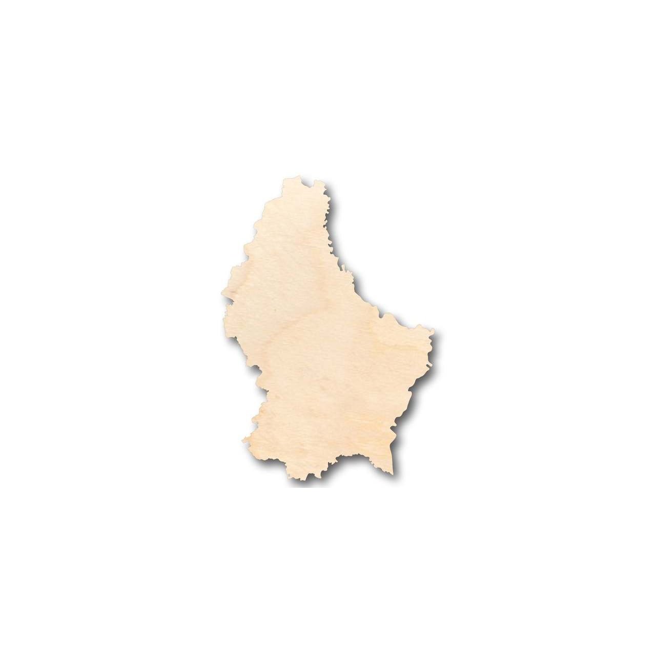 Unfinished Baltic Birch Wood Luxembourg Shape Country Craft for Up to 46 DIY Projects