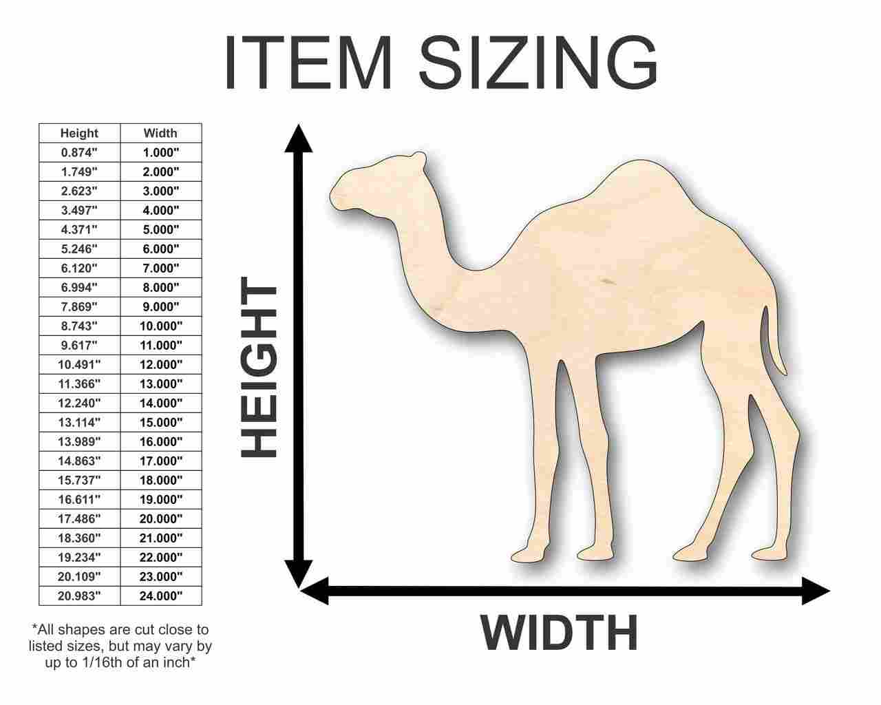 Unfinished Baltic Birch Plywood Camel Shape - Ideal for Animal - Themed DIY Crafts up to 46 DIY Projects