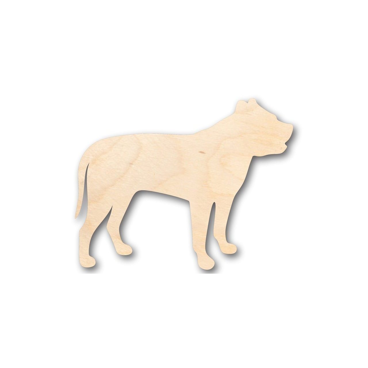 DIY Unfinished Wood Pitbull Dog Shape Craft - Up to 46 Inches