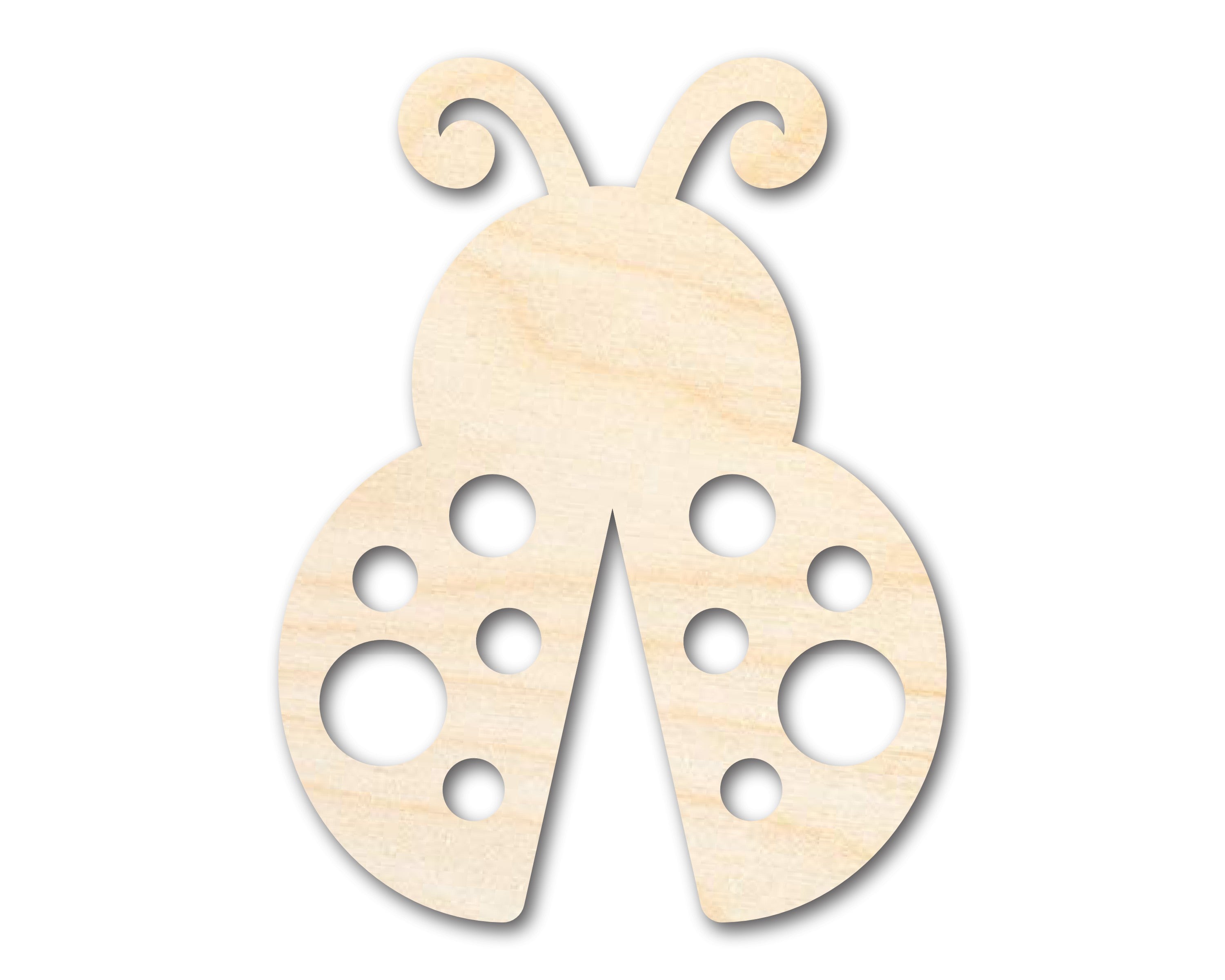 Unfinished Baltic Birch Wood Ladybug Shapes - Craft Items up to 36 Inches
