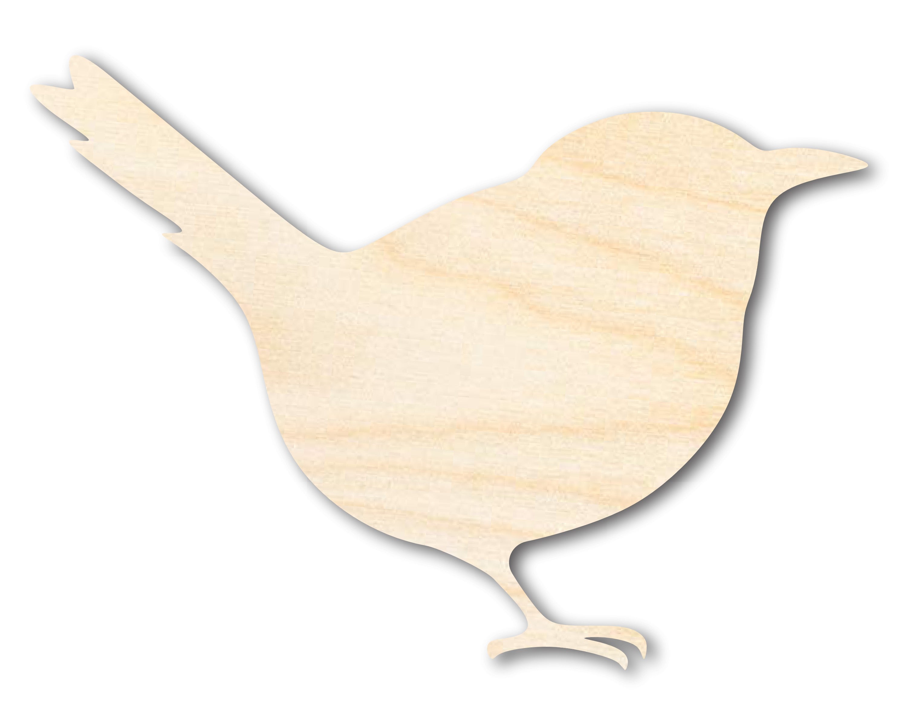 Unfinished DIY Craft Supplies - Wood Wren Shape for Up to 46 Do - It - Yourself Projects