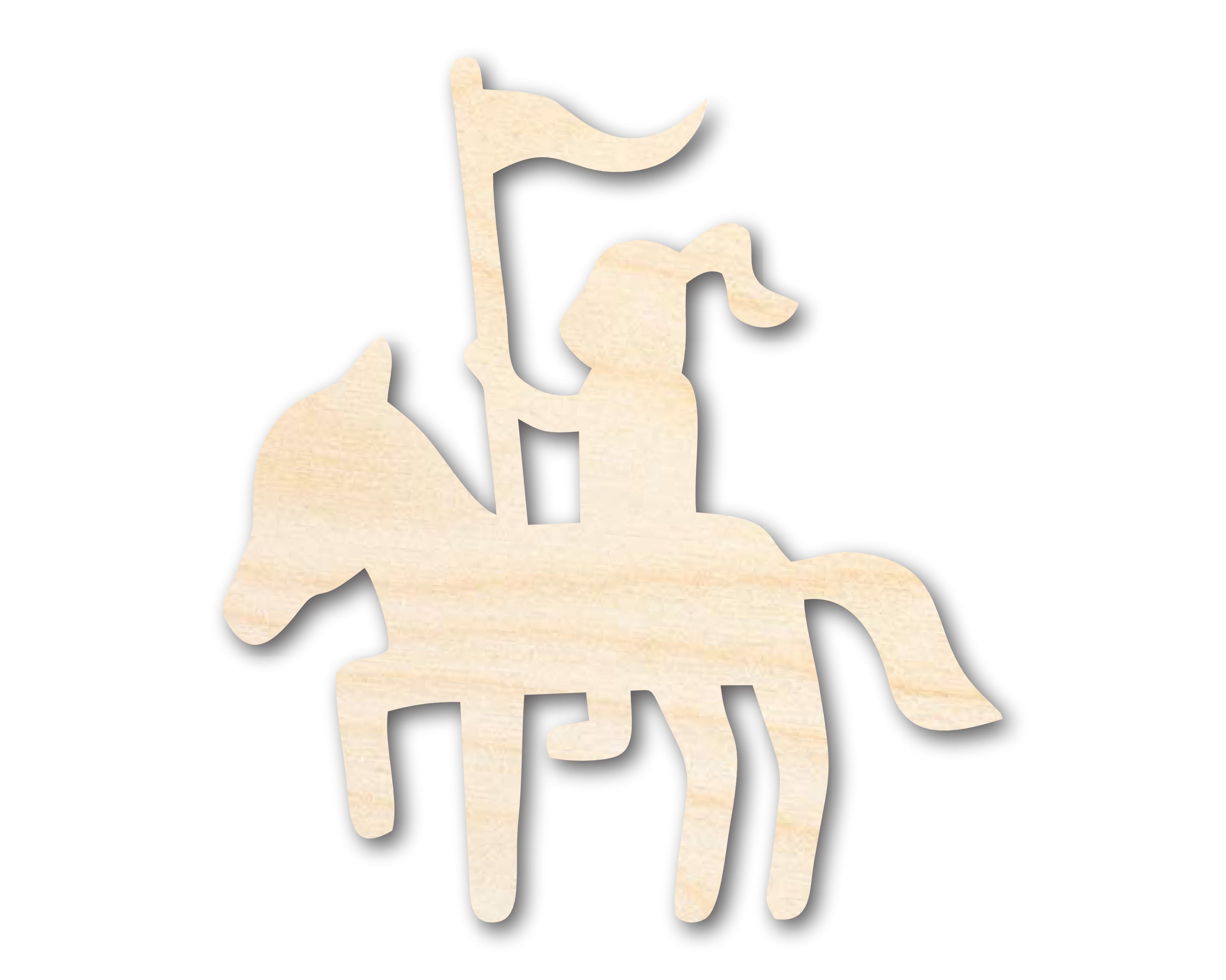 Sanded Unfinished Wood Knight Shape Crafts - Up to 36 Inches in Diameter