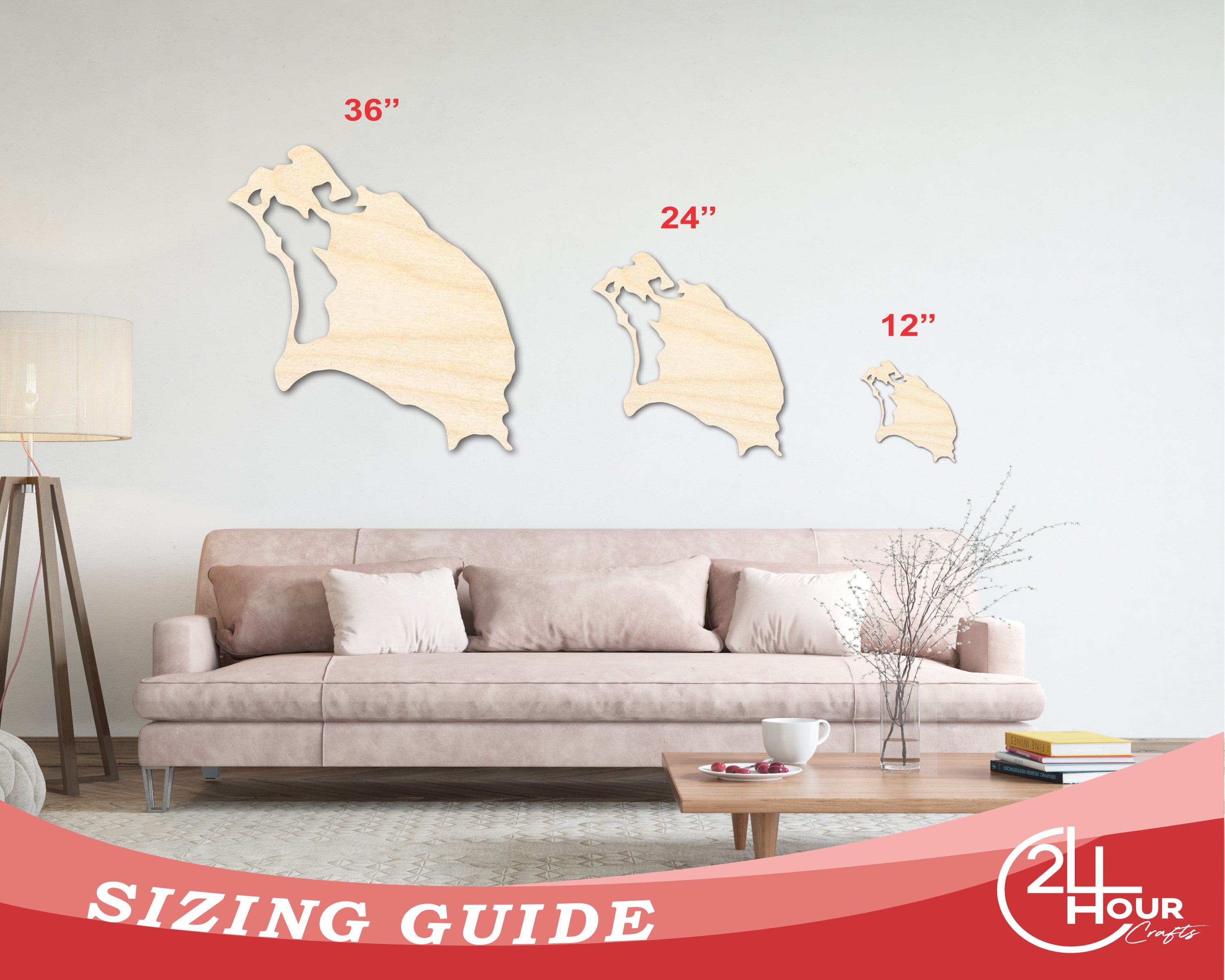 Unfinished Baltic Birch Wood Barbuda Country Shape Caribbean Craft for Up to 46 DIY Projects