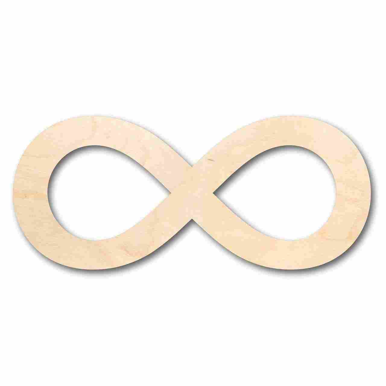 Unfinished Baltic Birch Wood Infinity Symbol Craft Supplies for Up to 46 DIY Projects