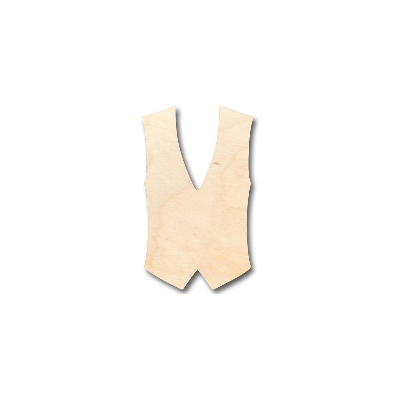Unfinished DIY Wood Vest Shape Craft for Groomsmen - Up to 46 Pieces Available