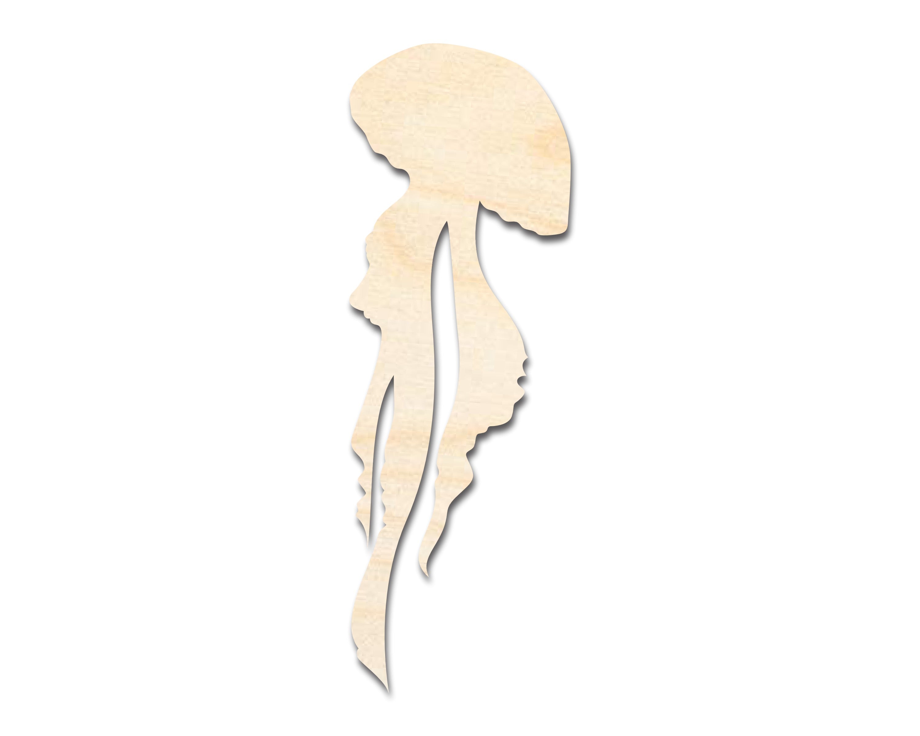 Unfinished Wood DIY Jellyfish Silhouette Craft - Suitable for Up to 46 Different DIY Projects