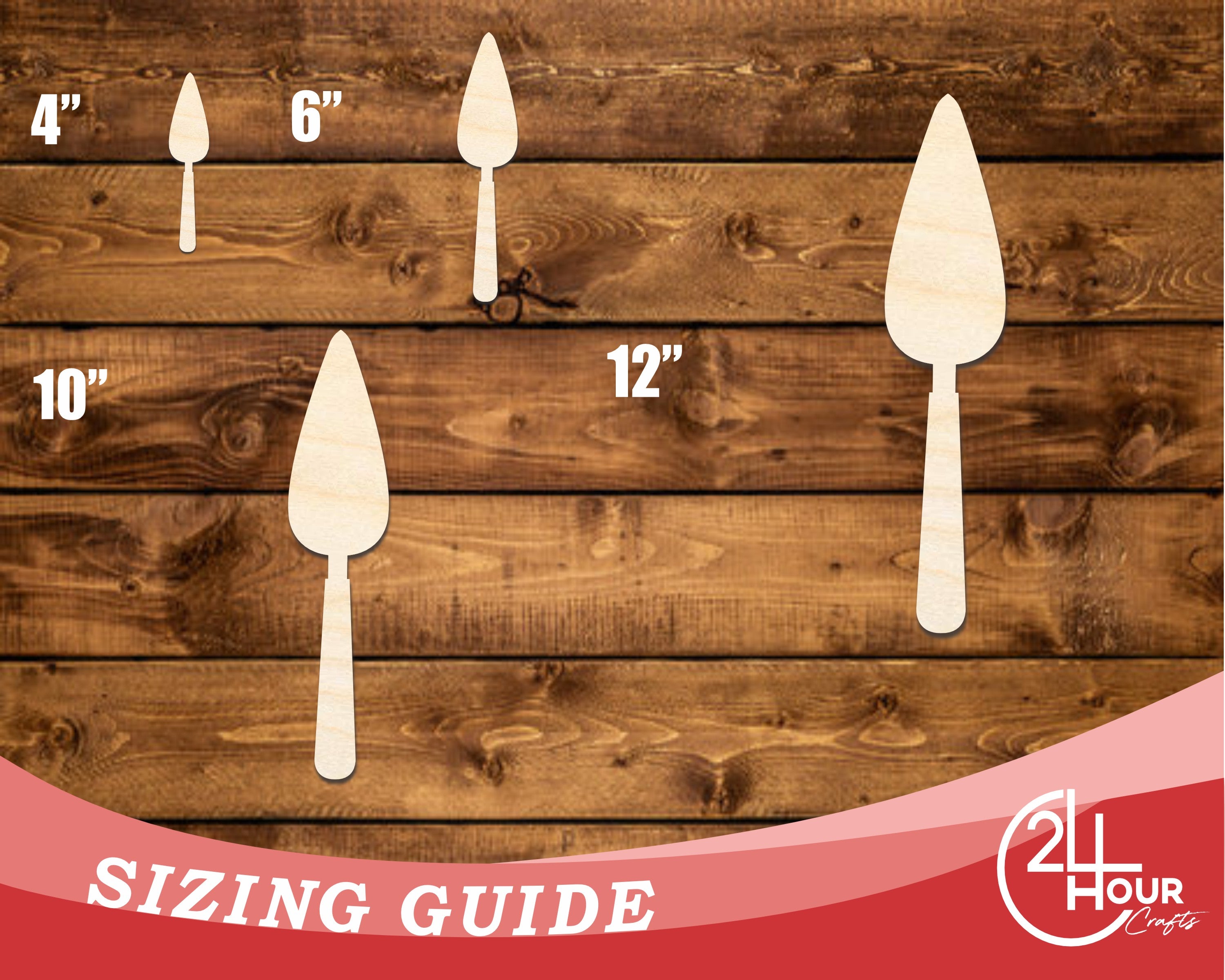 DIY Unfinished Baltic Birch Wood Cake Spatula Cutouts up to 46 Inches