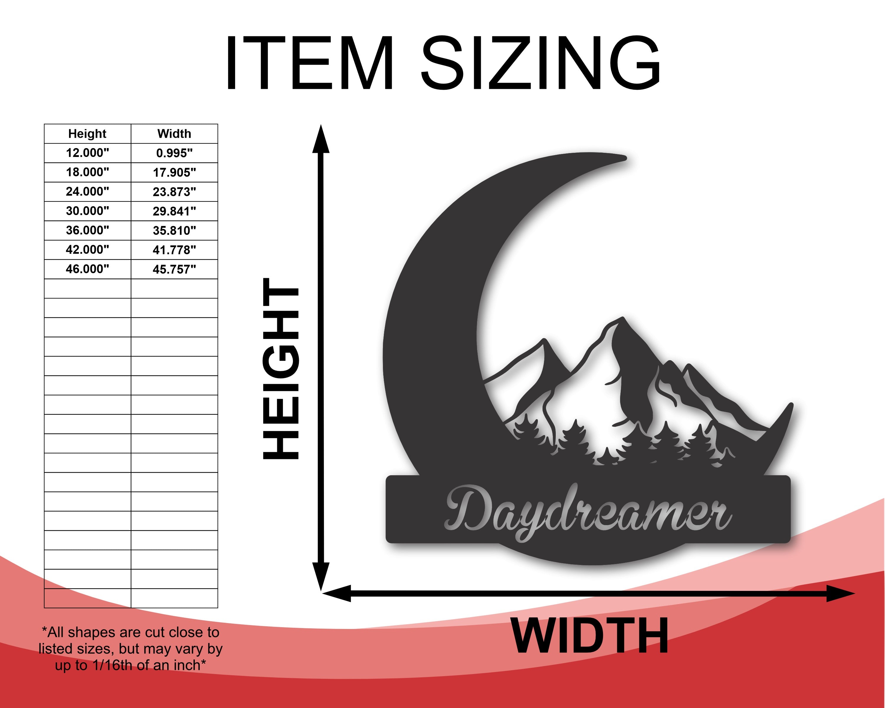 15 - Color Metal Wall Art: Crescent Moon and Mountain Landscape Decor