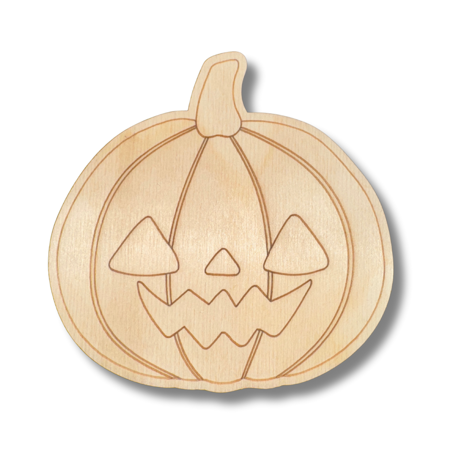 Unfinished Etched Spooky Jack o' Lantern Wood Shape for Up to 30 DIY Paint - by - Line Crafts