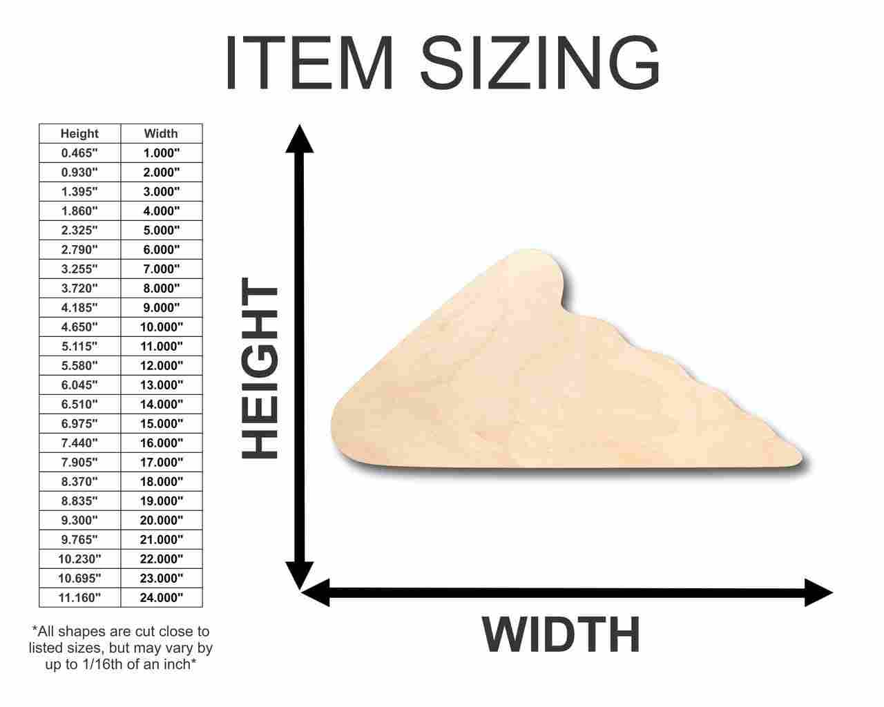 Unfinished Wood Pizza Slice Shape for Kitchen, Food, and Craft Projects - Up to 46 DIY Crafting Options