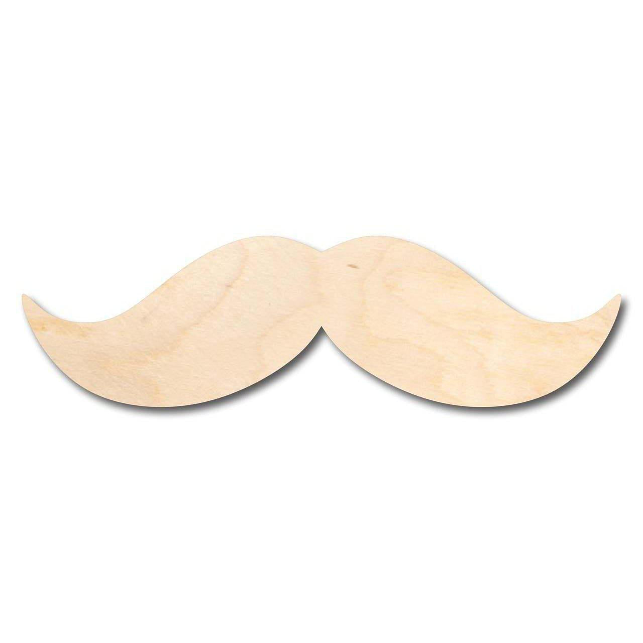 Unfinished Wood Craft in Mustache Shape - Ideal for up to 46 DIY Projects